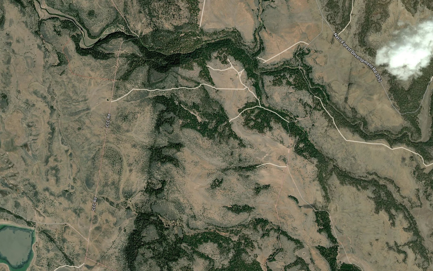 Satellite map of the Mud Spring