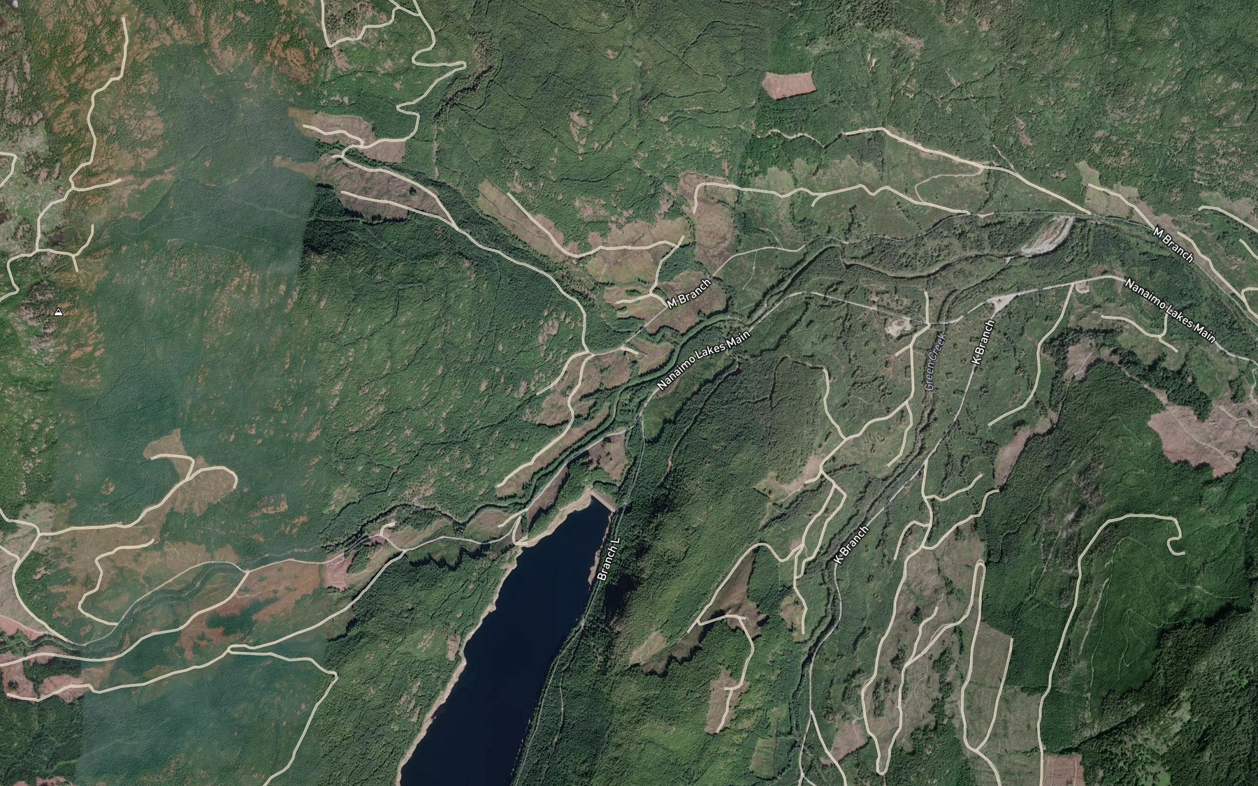 Satellite map of the Rockyrun Creek
