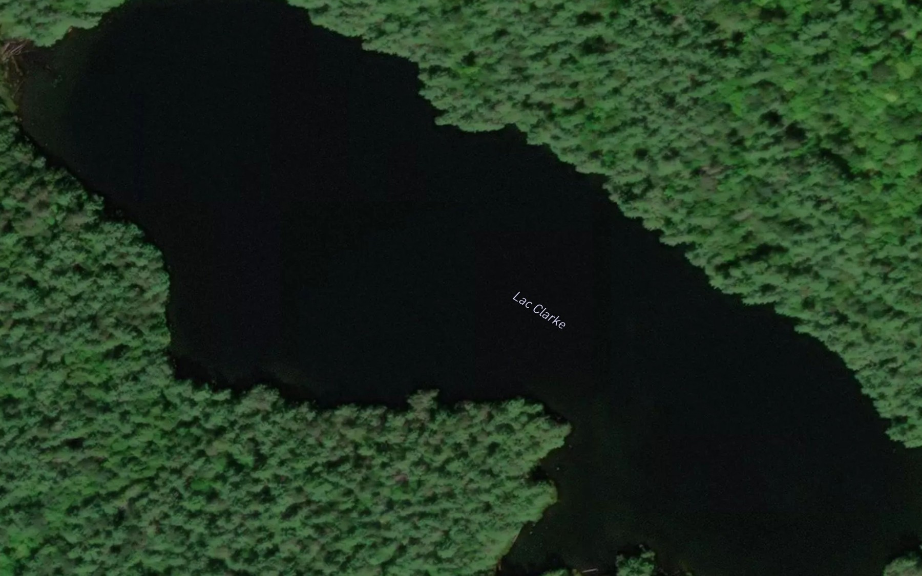 Satellite map of the Lac Clarke