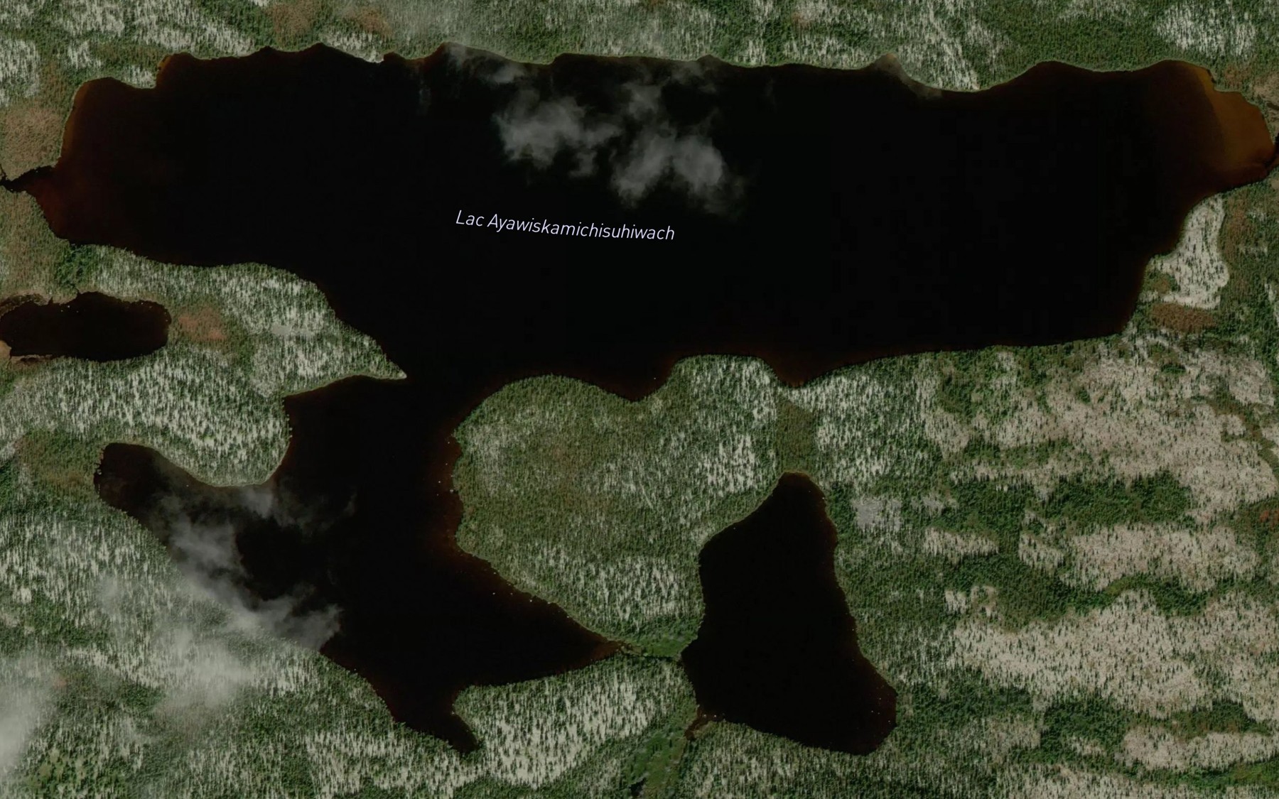 Satellite map of the Lac Ayawiskamichisuhiwach
