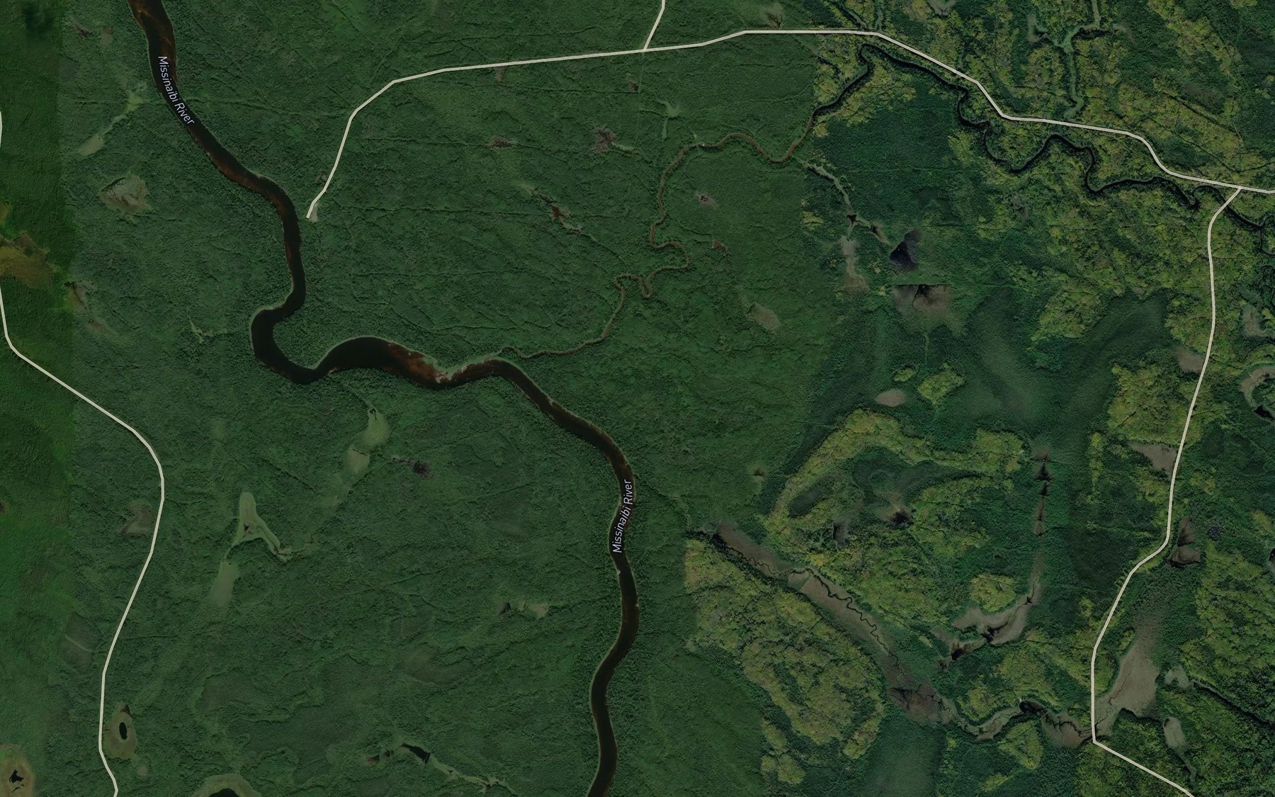 Satellite map of the Magladery Creek