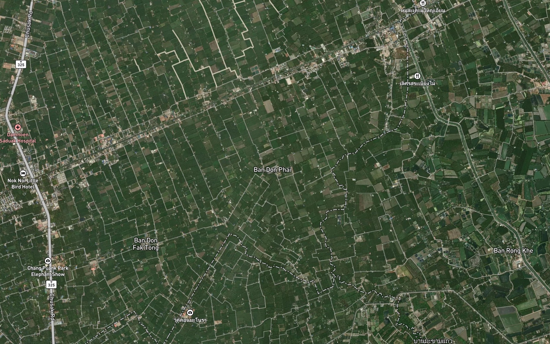 Satellite map of the Khlong Don Sam