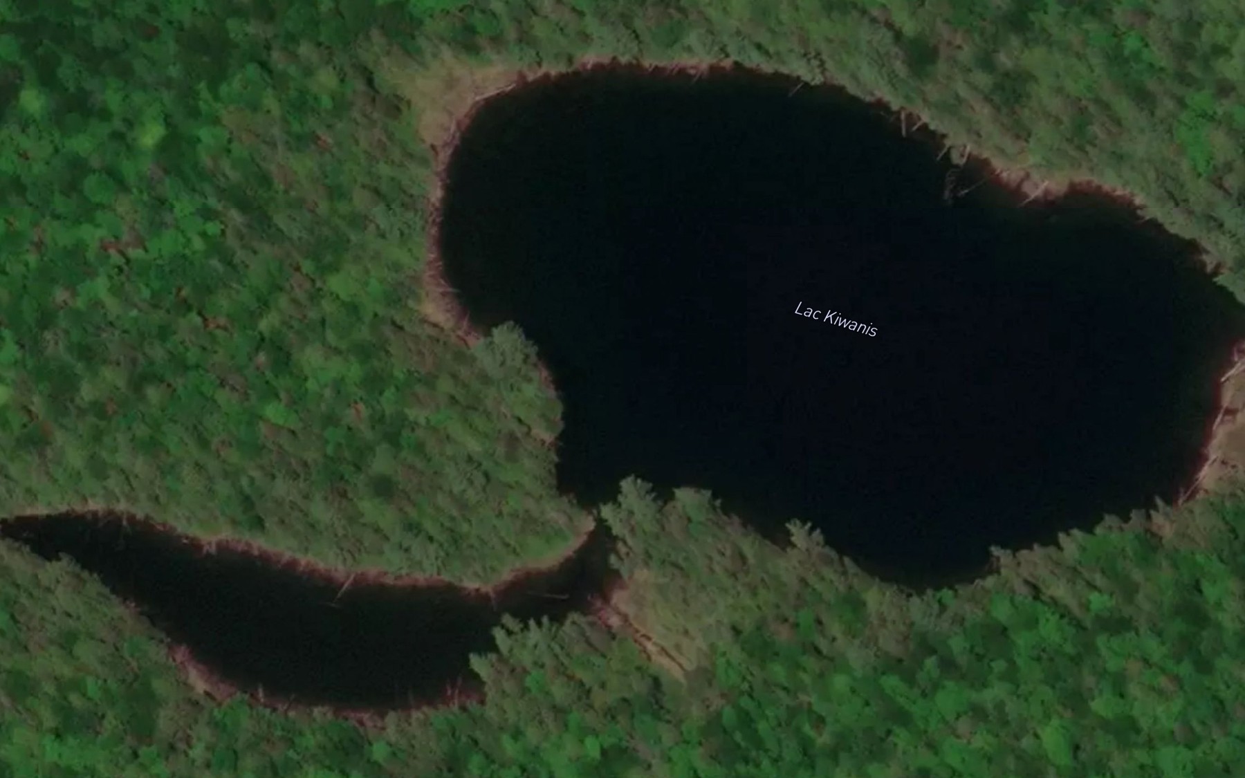 Satellite map of the Lac Kiwanis
