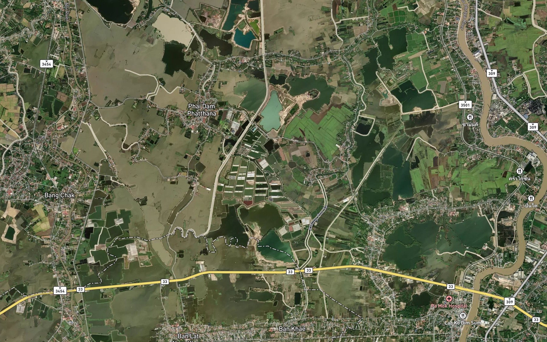 Satellite map of the Nong Kung
