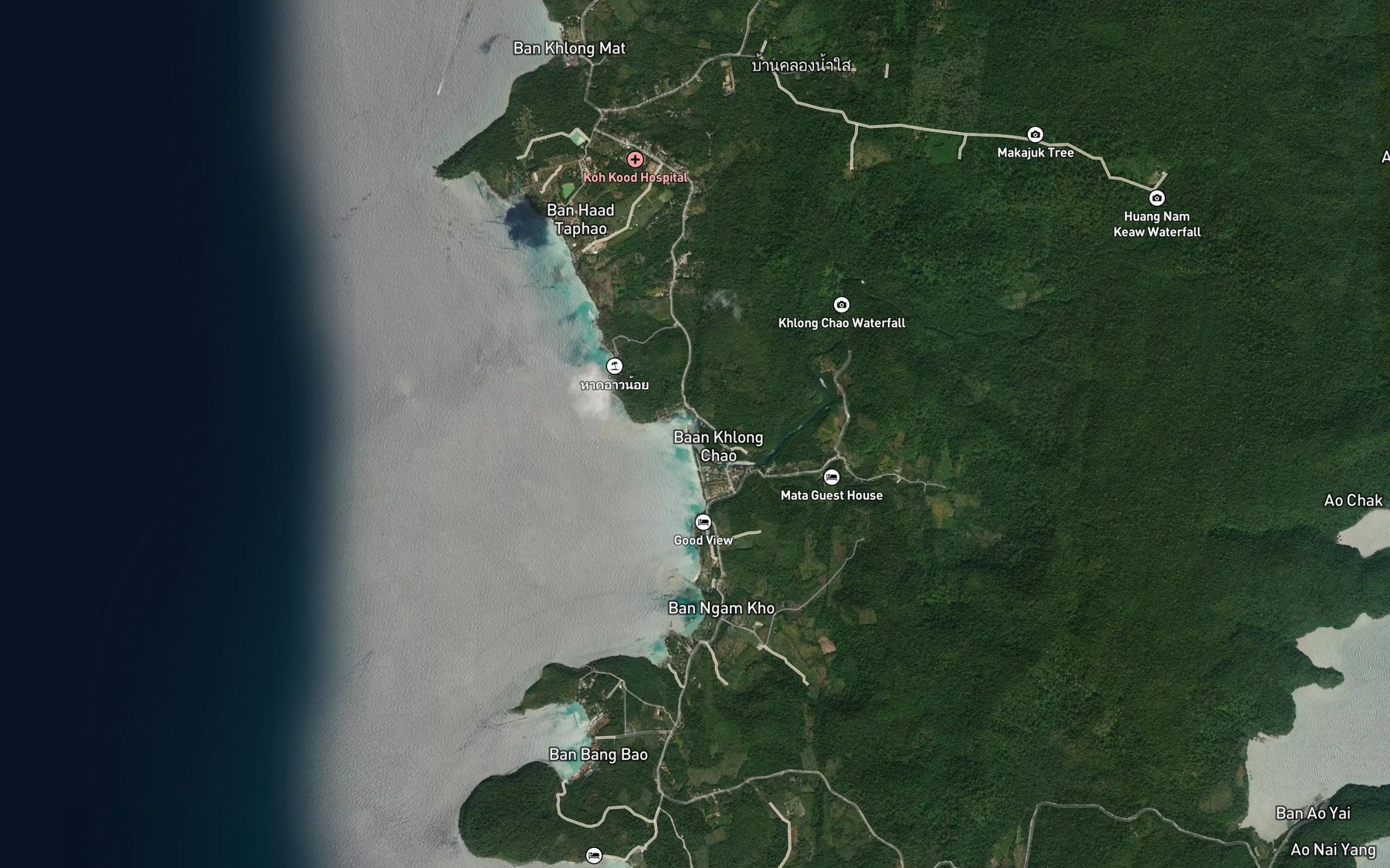 Satellite map of the Khlong Chao