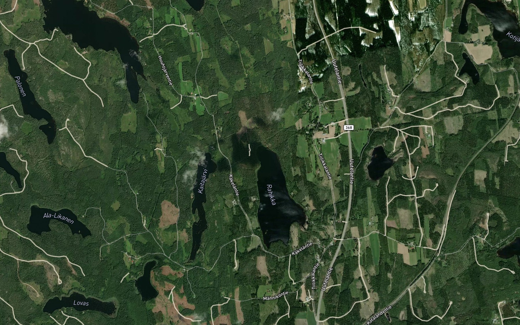 Satellite map of the Rahikanpuro