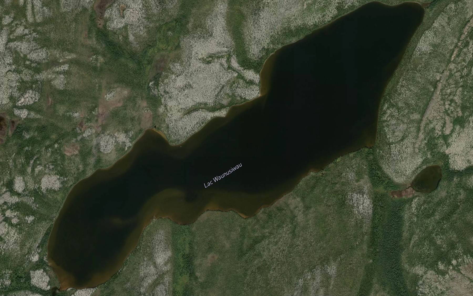 Satellite map of the Lac Waunusiwau
