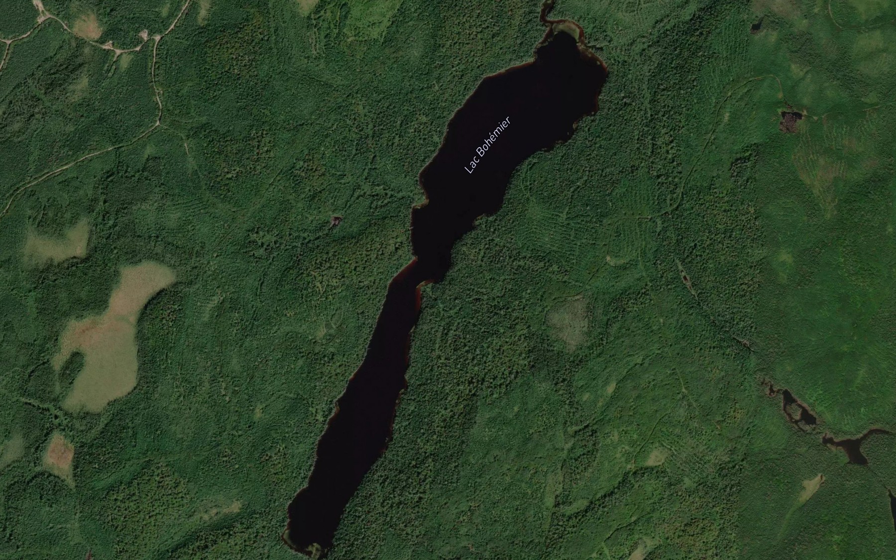 Satellite map of the Lac Bohemier