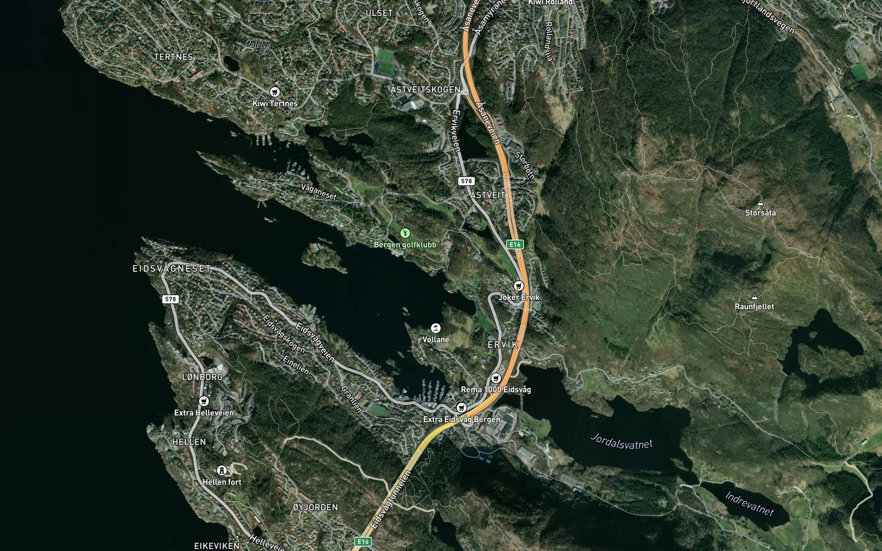 Satellite map of the Kotabukta