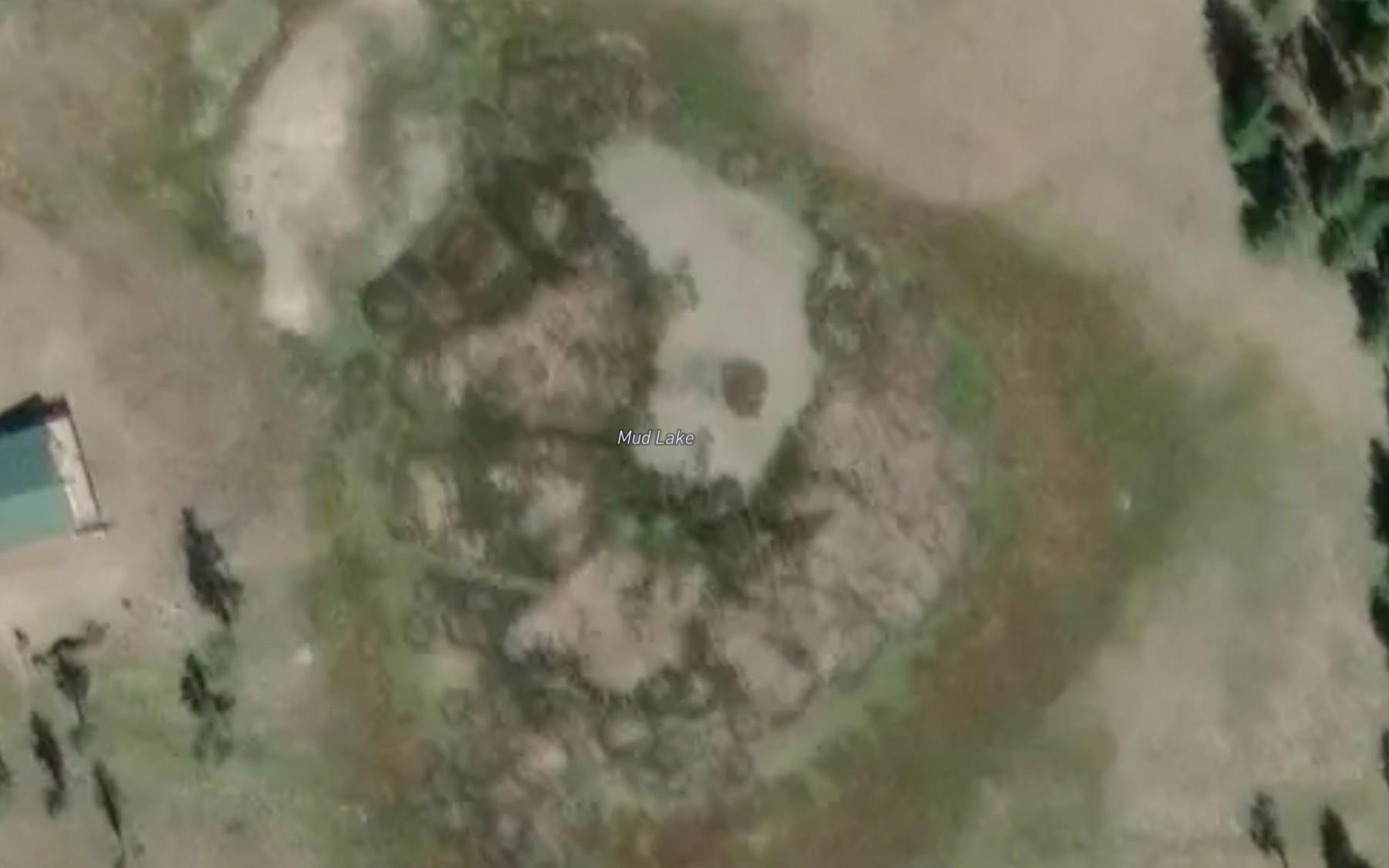 Satellite map of the Mud Lake
