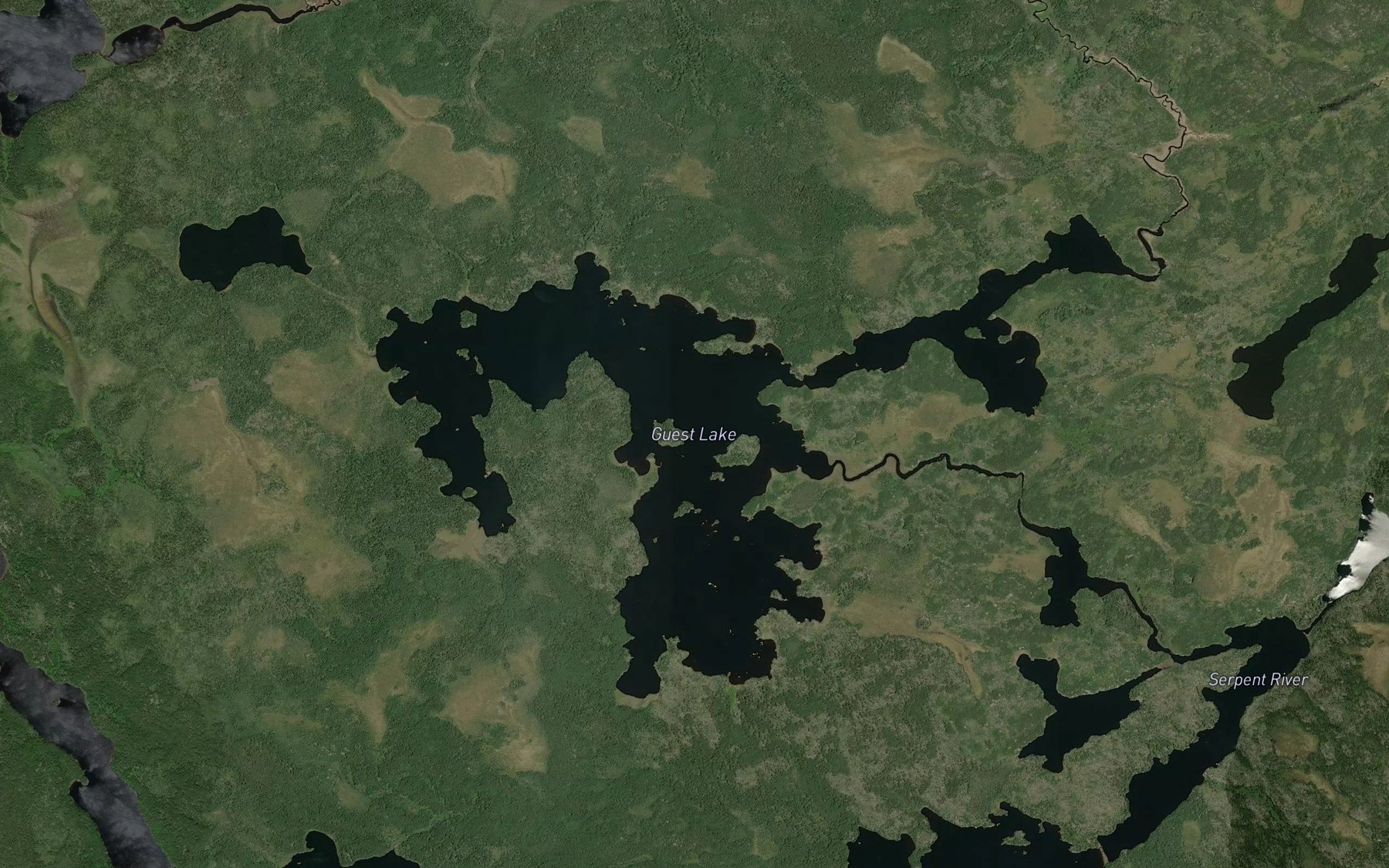 Satellite map of the Guest Lake