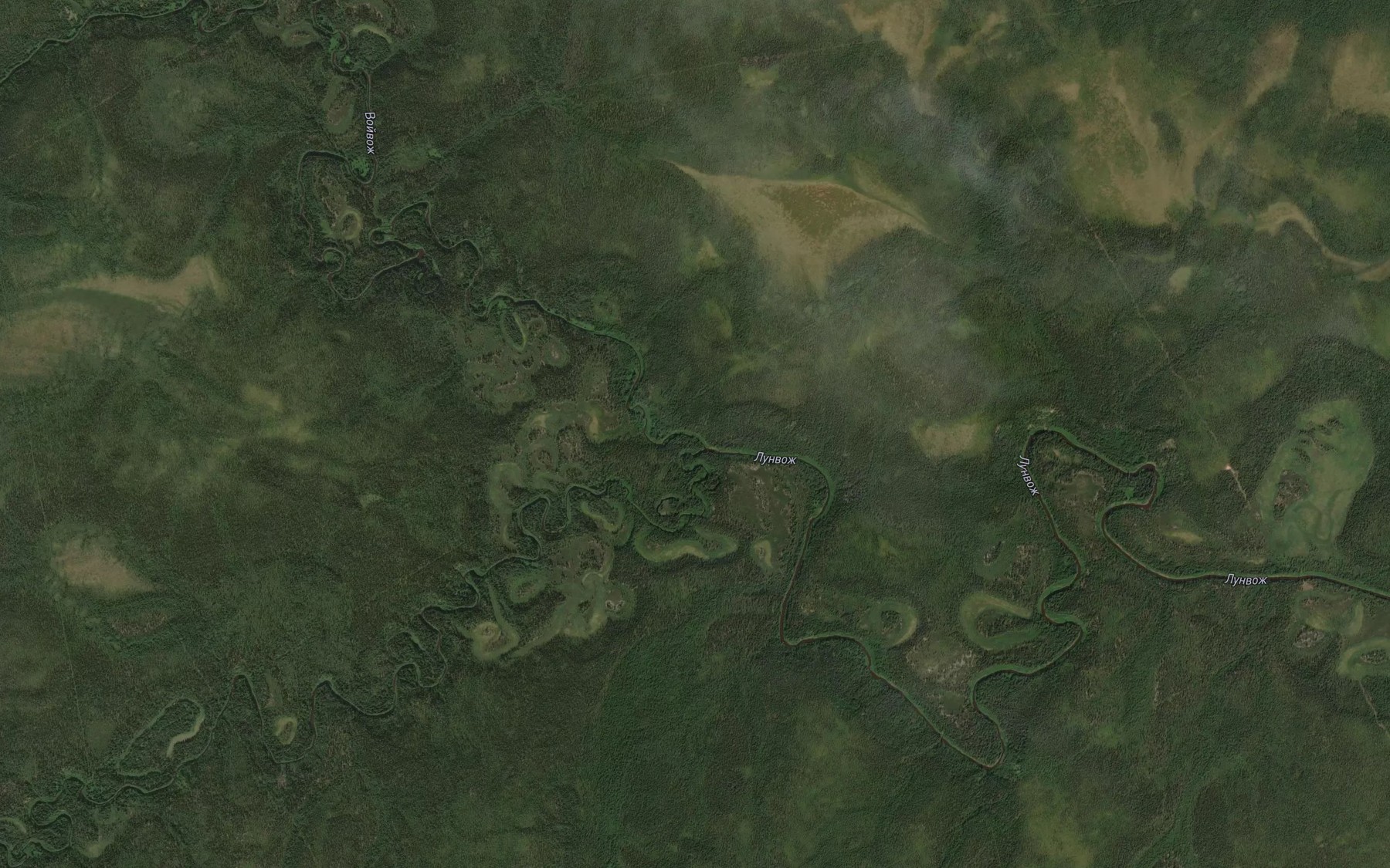 Satellite map of the Voyvozh