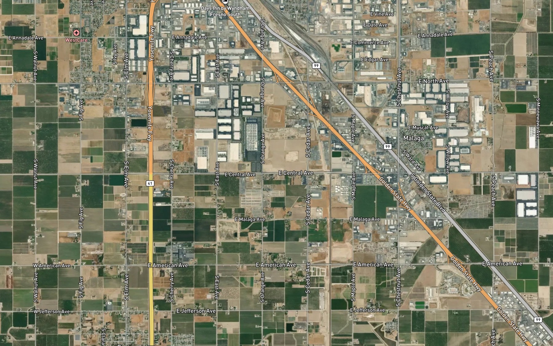 Satellite map of the Central Canal