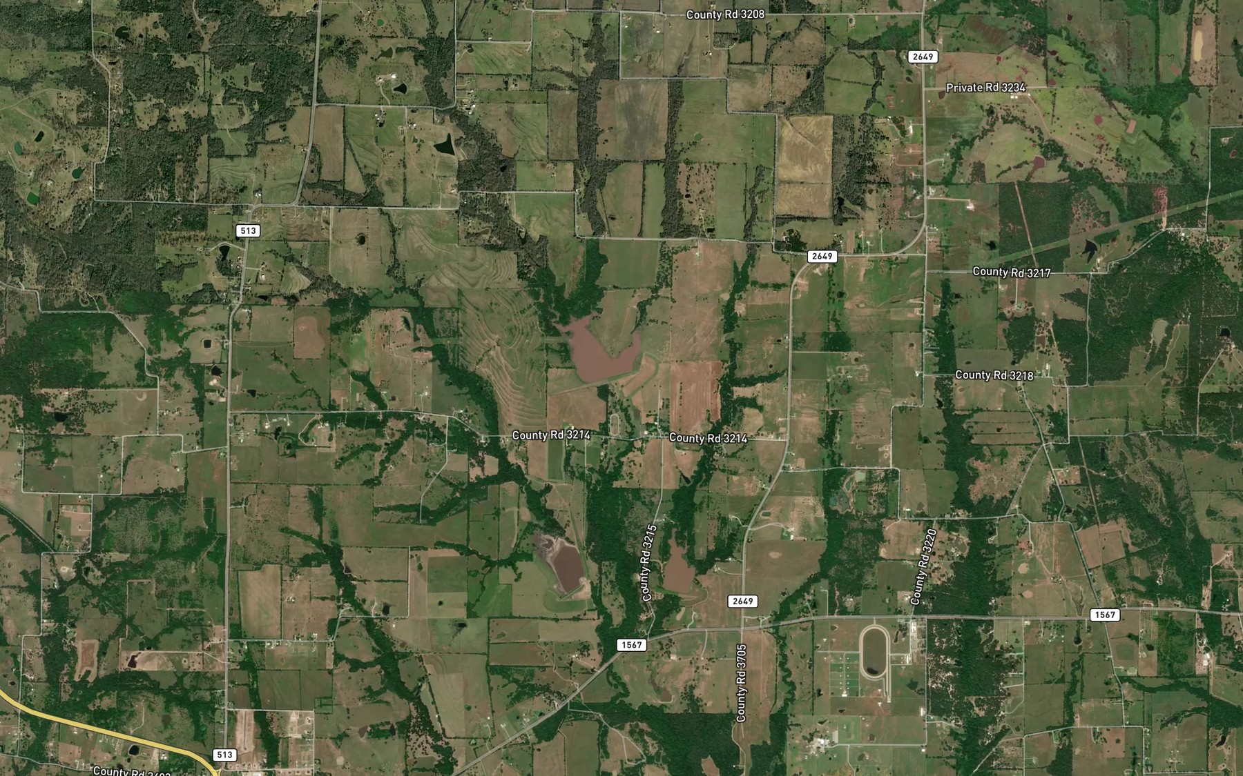 Satellite map of the Soil Conservation Service Site 1 Reservoir