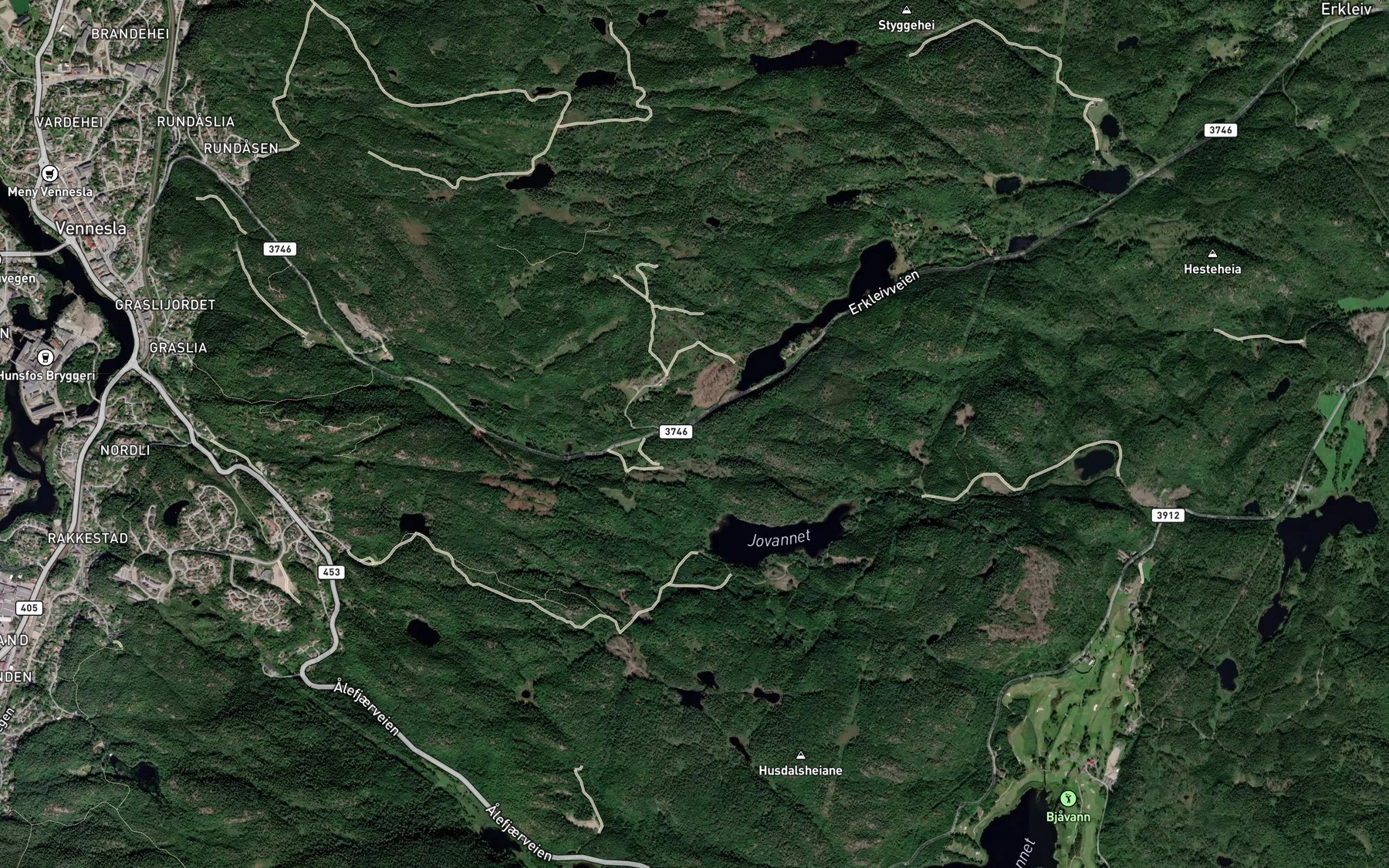 Satellite map of the Kvernhusfossen