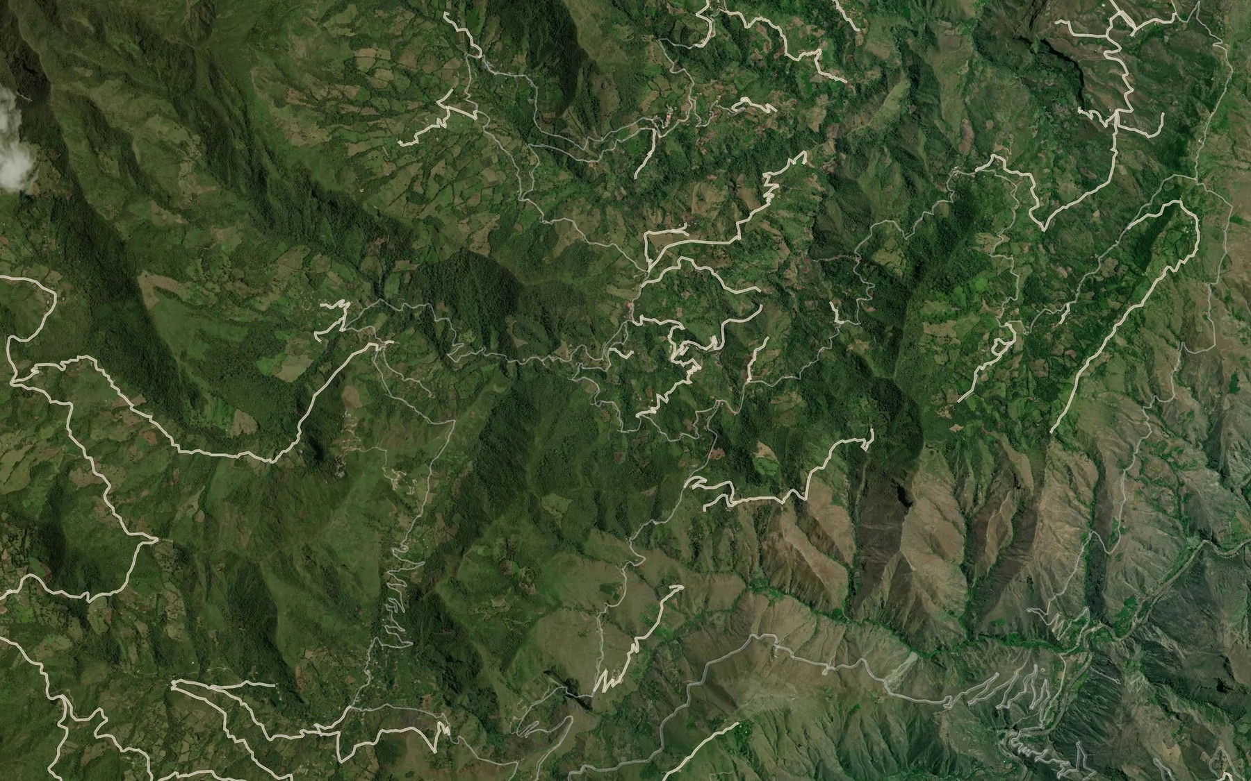 Satellite map of the Vereda Guabos