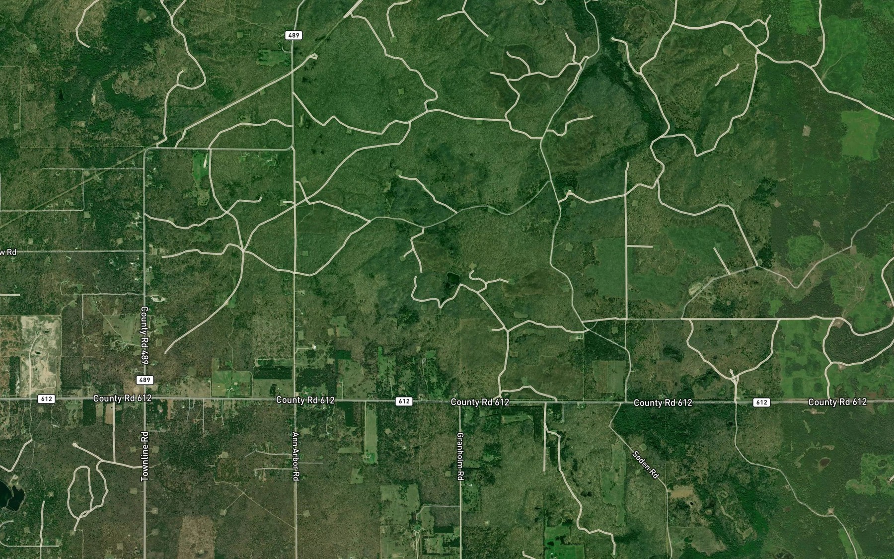 Satellite map of the Mitchell Lake