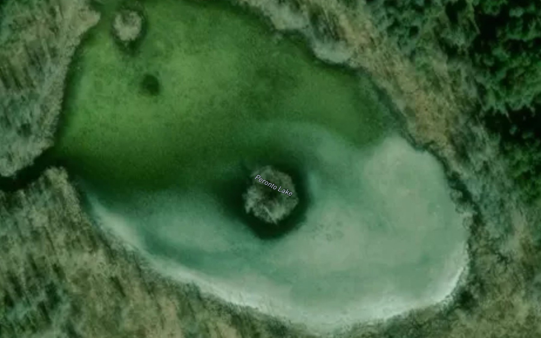 Satellite map of the Peronto Lake