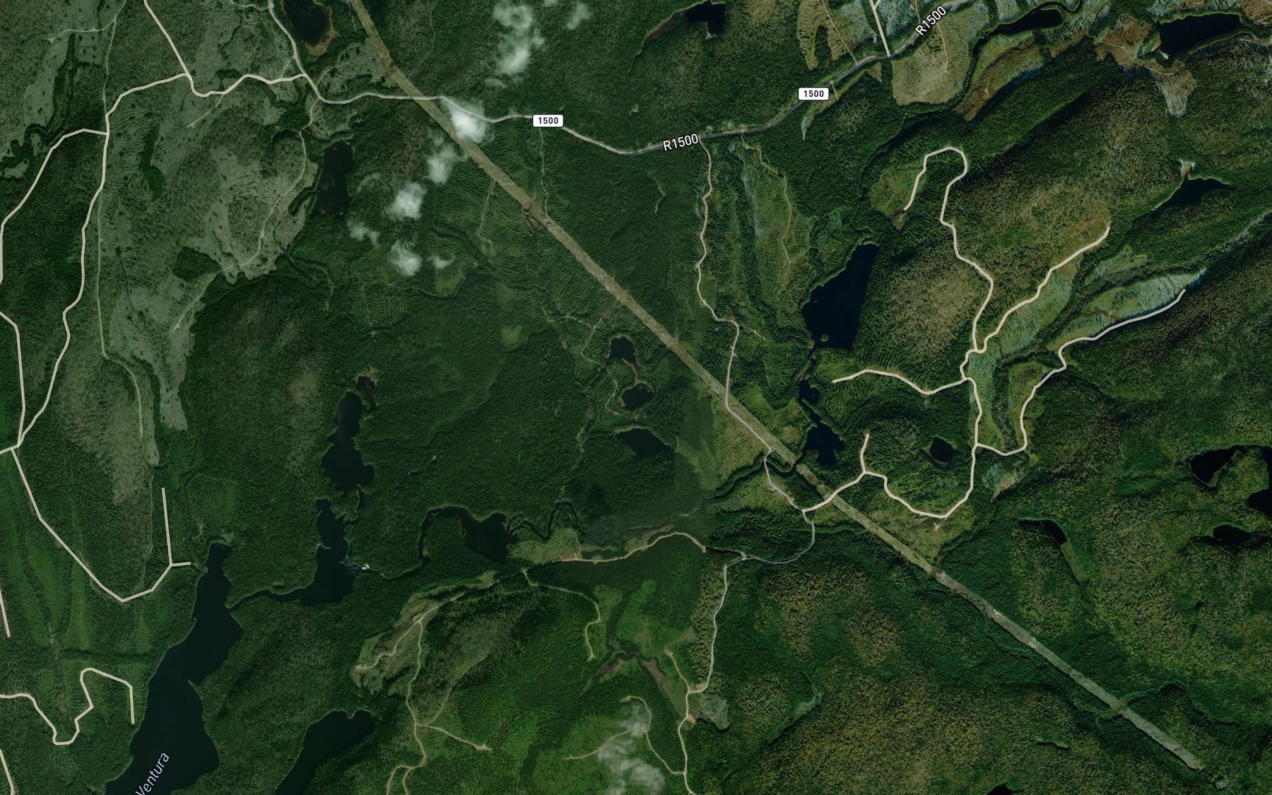Satellite map of the Lac du Trefle