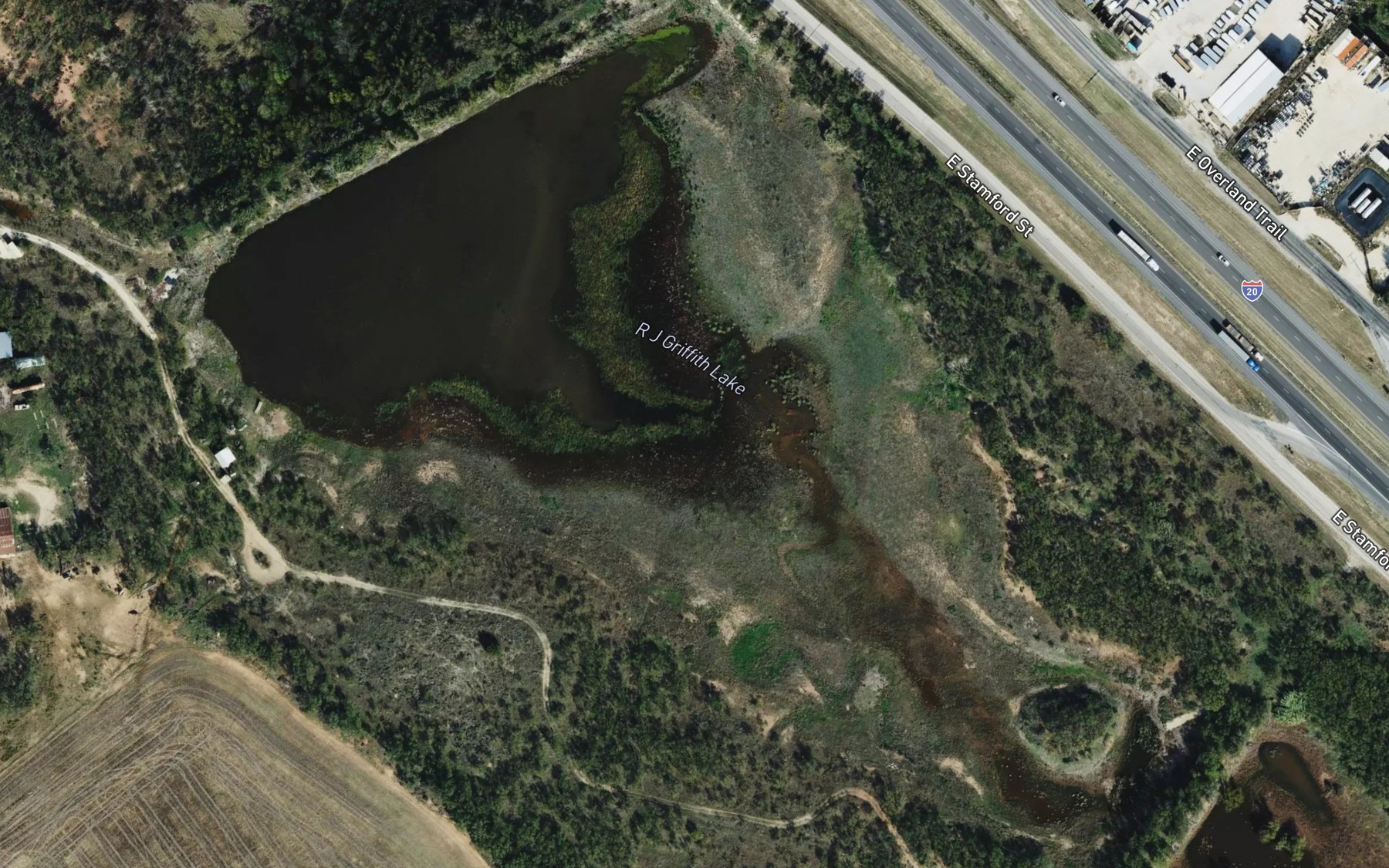 Satellite map of the R J Griffith Lake