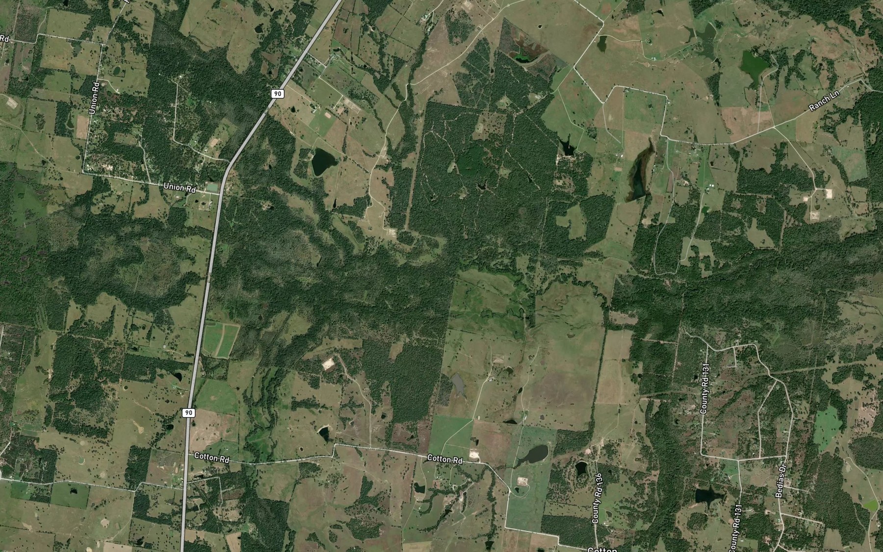 Satellite map of the Iron Creek