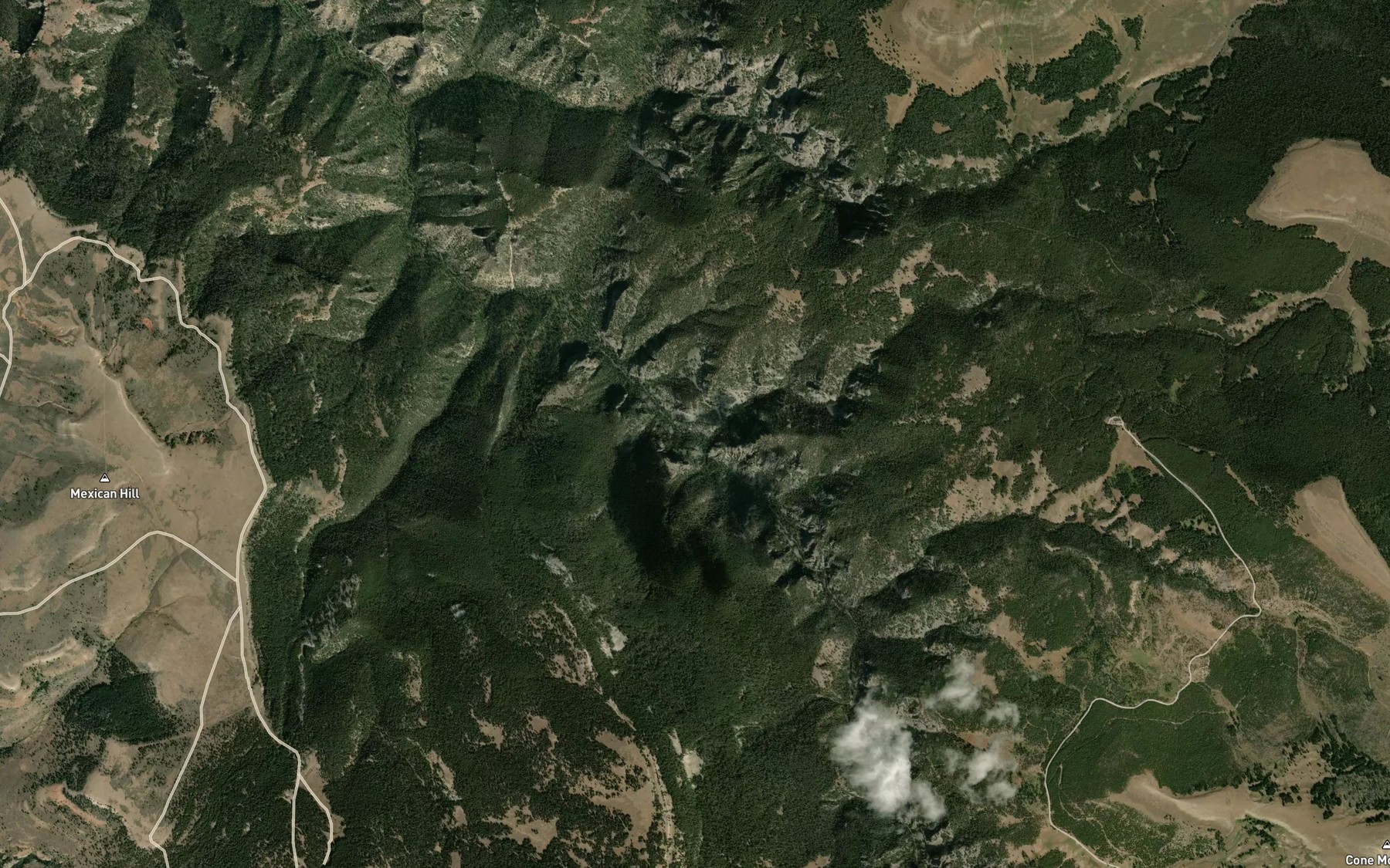 Satellite map of the Big Tepee Creek