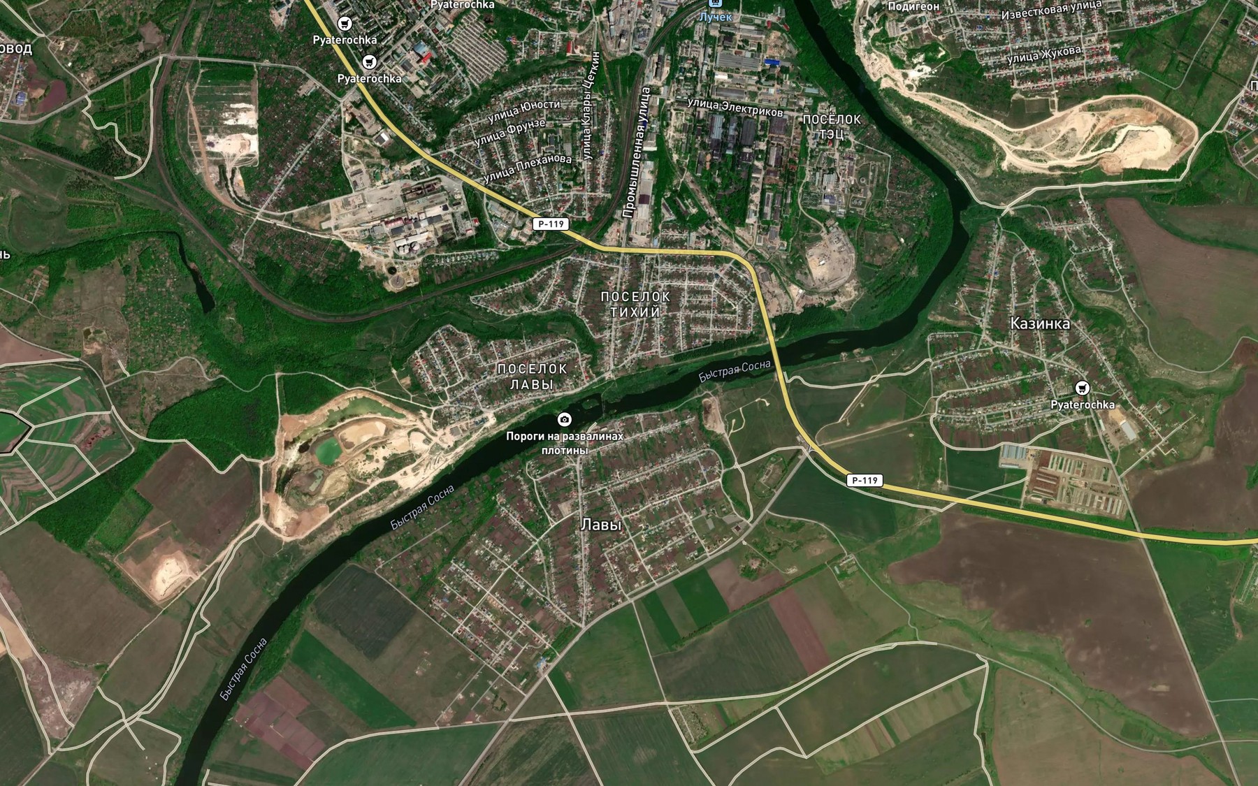 Satellite map of the Polsen'