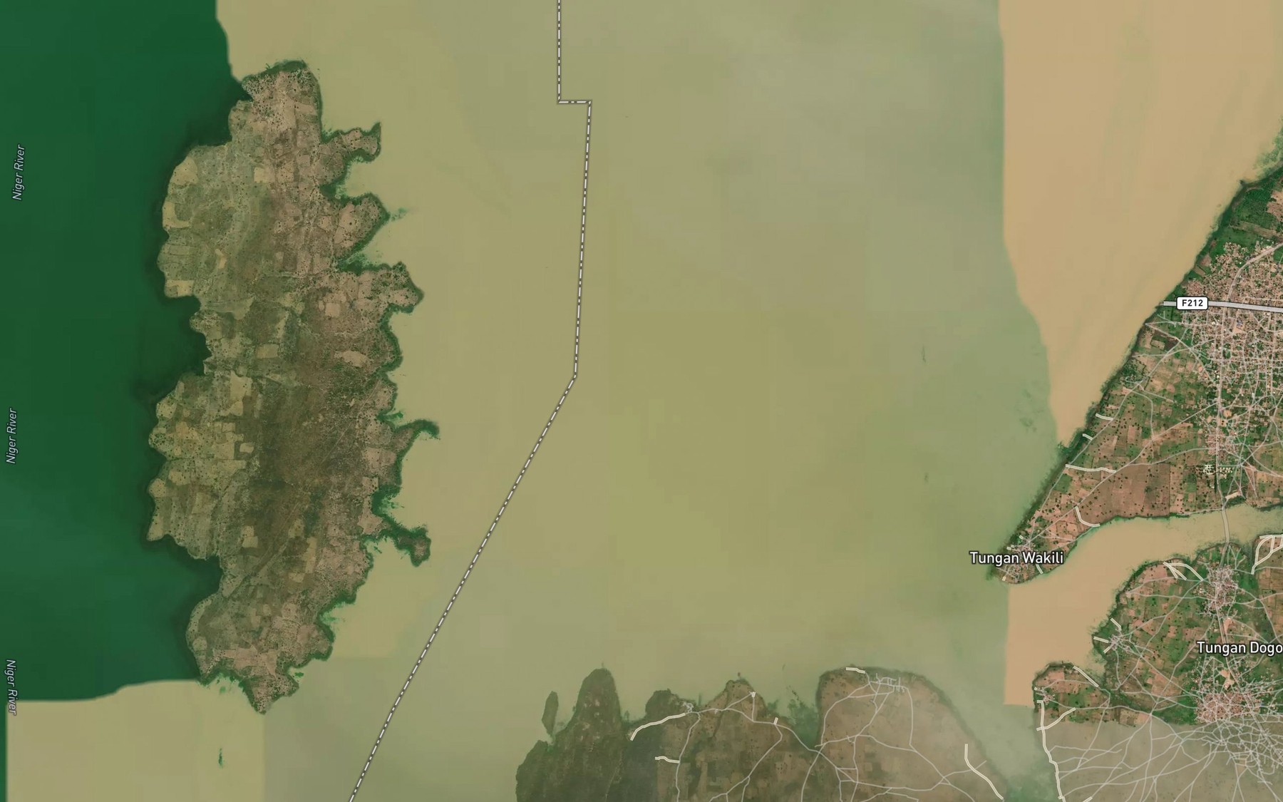 Satellite map of the River Pada