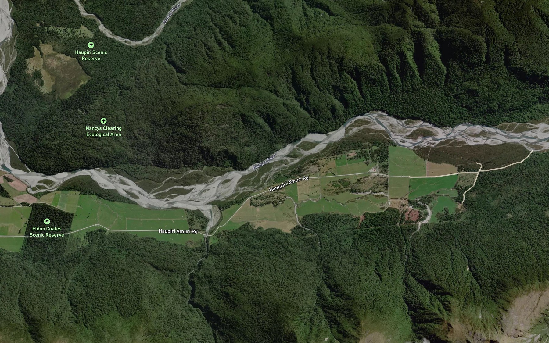 Satellite map of the Bellews Creek