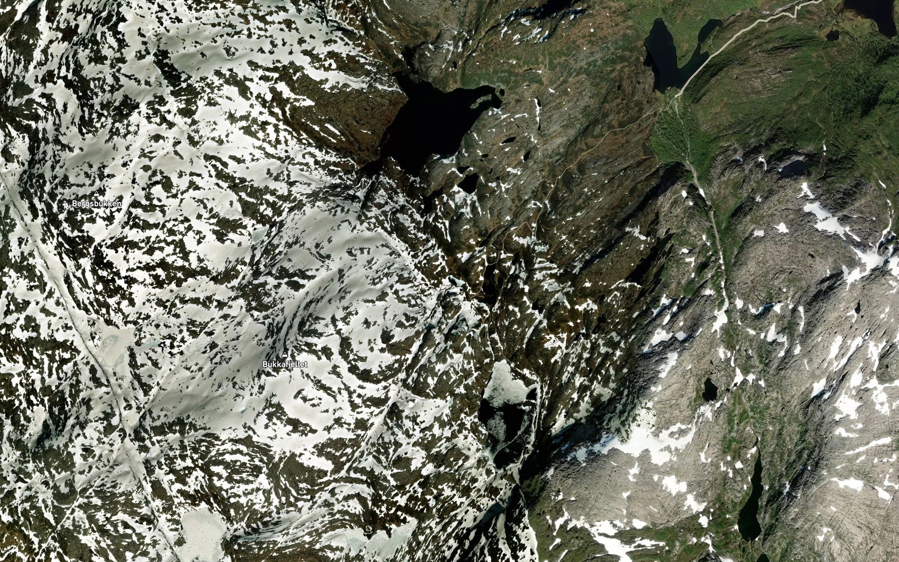 Satellite map of the Bukkafjellstjorni