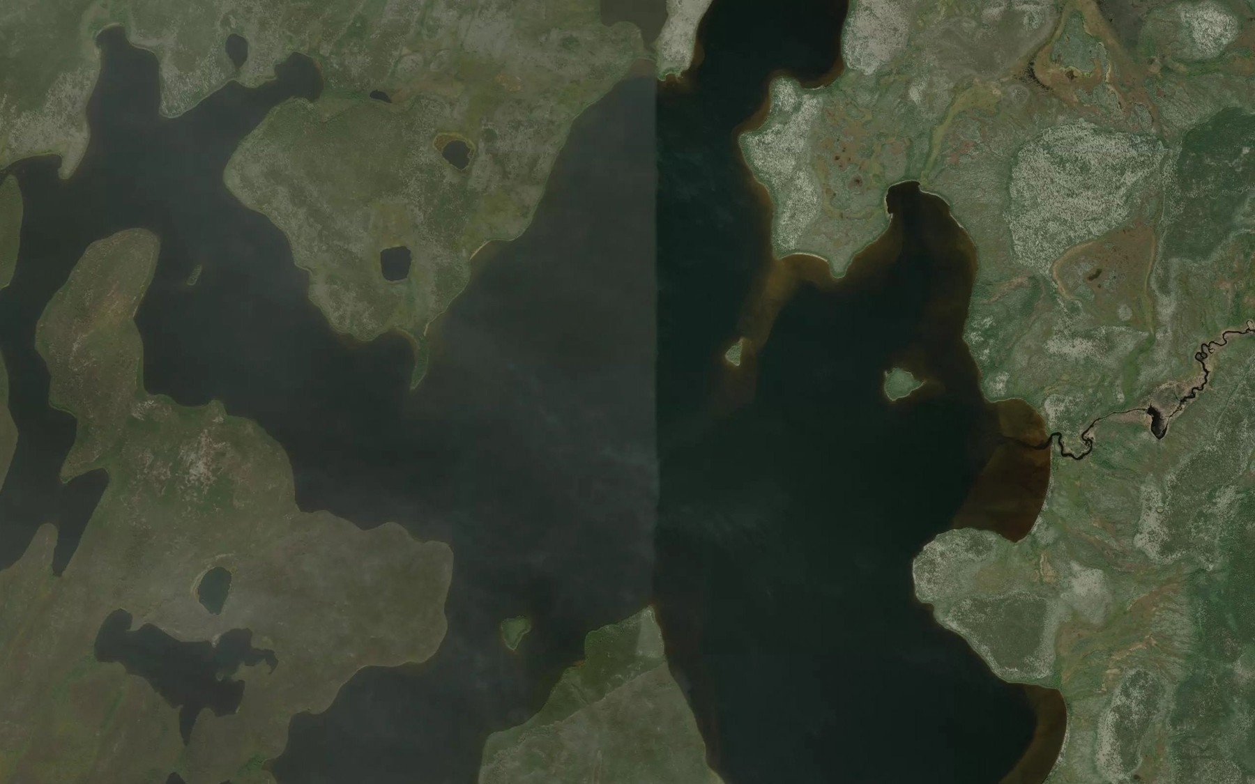 Satellite map of the Wachi Lake