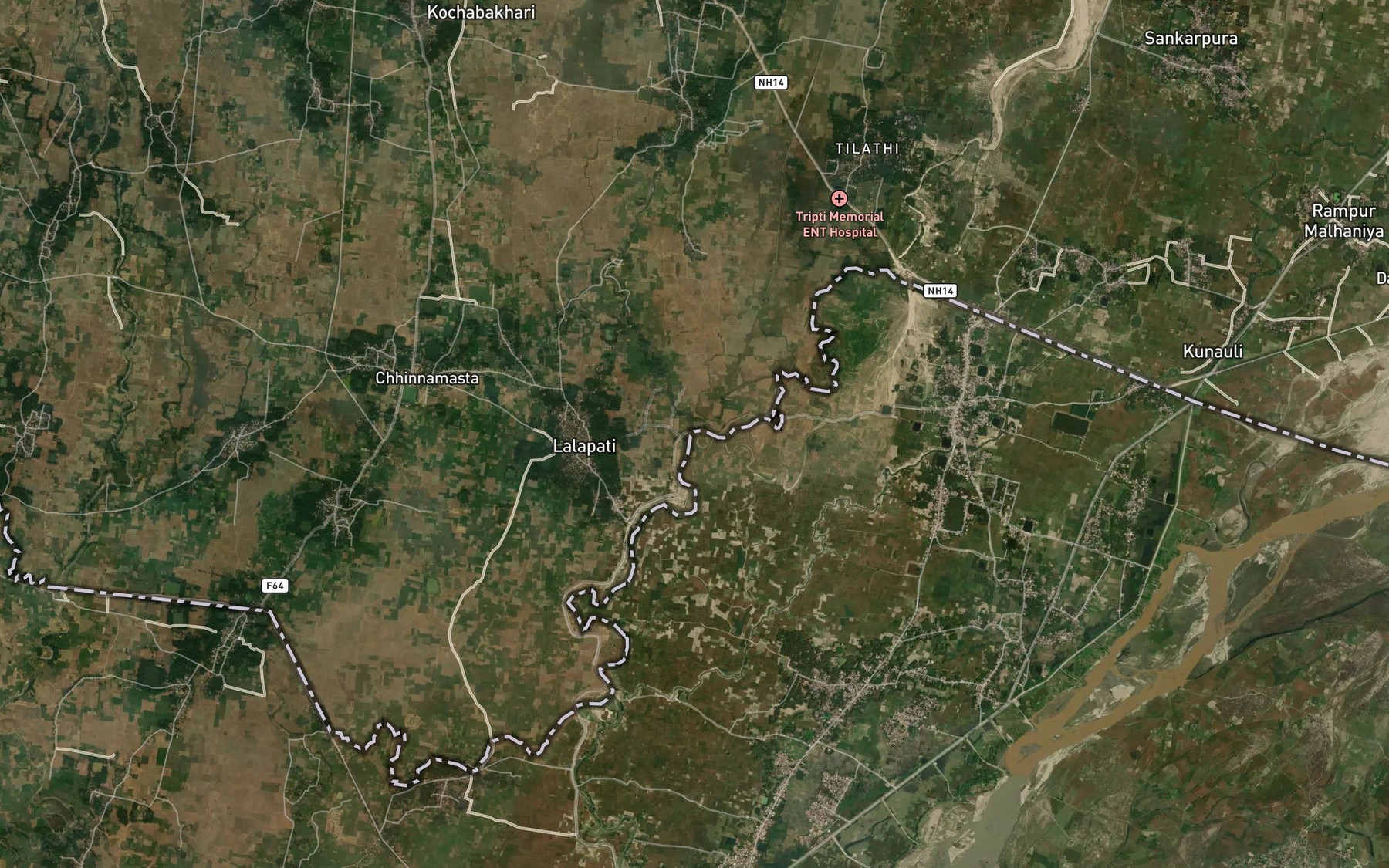 Satellite map of the Tiljuga Nadi