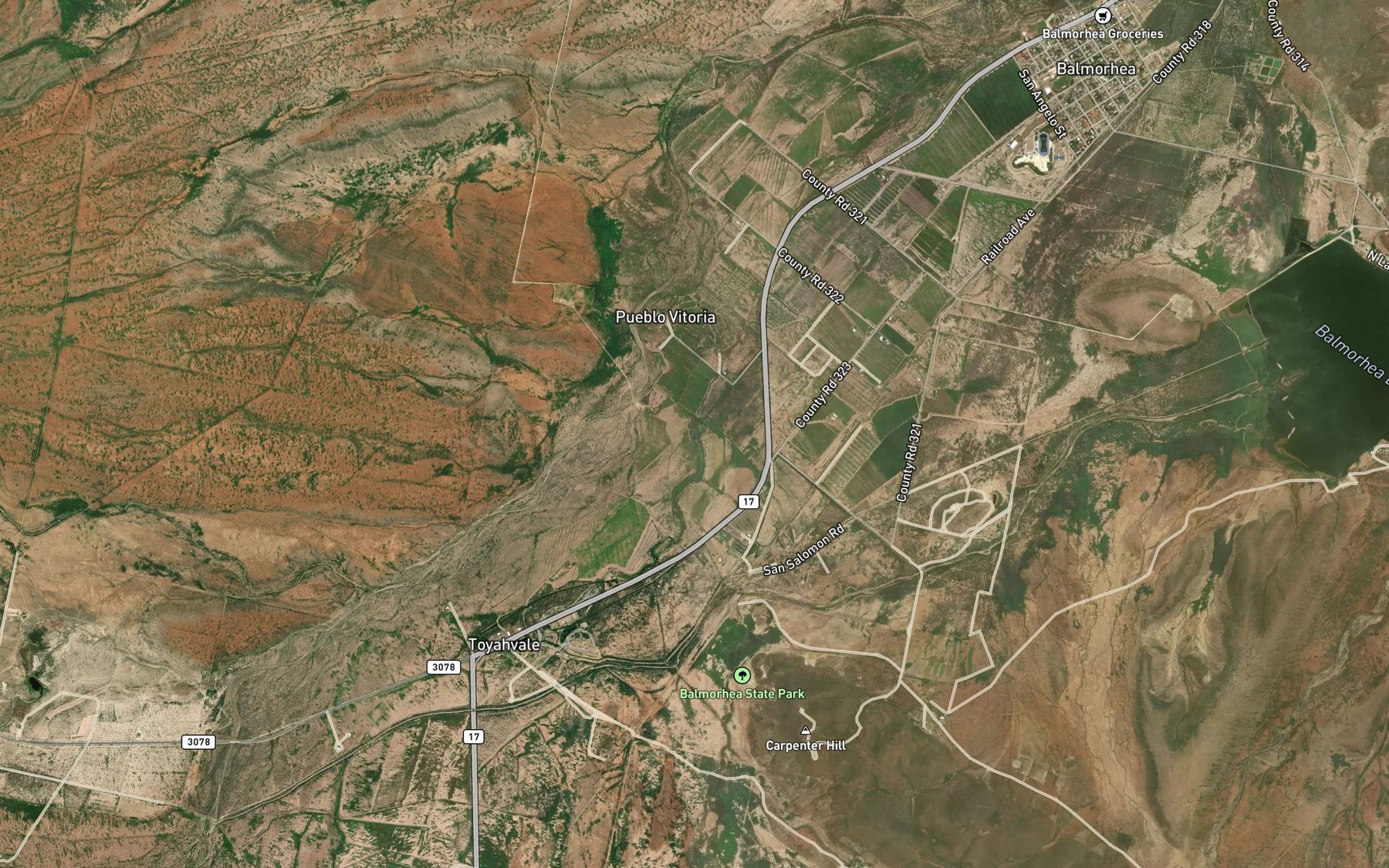 Satellite map of the Loma Lake