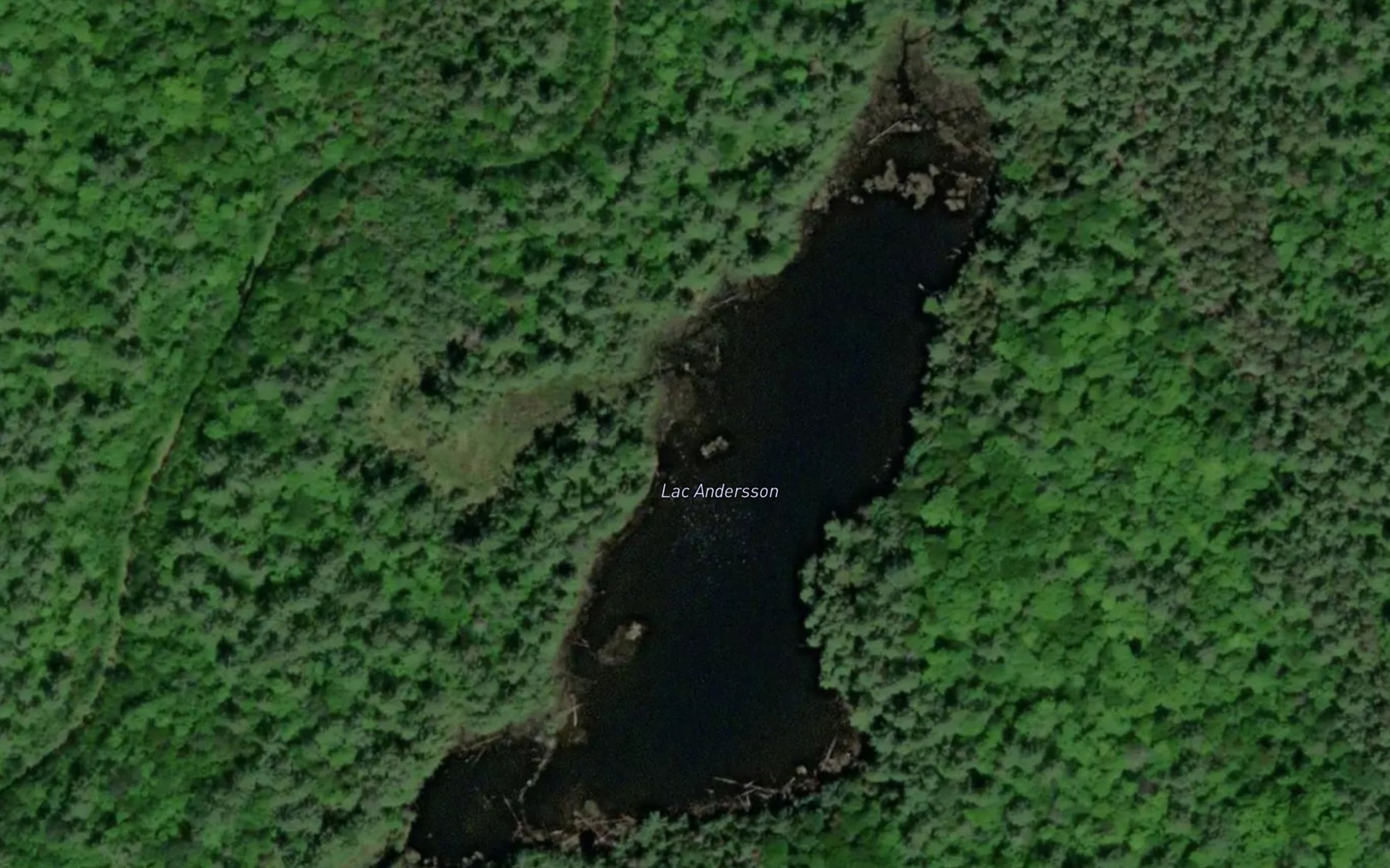 Satellite map of the Lac Andersson