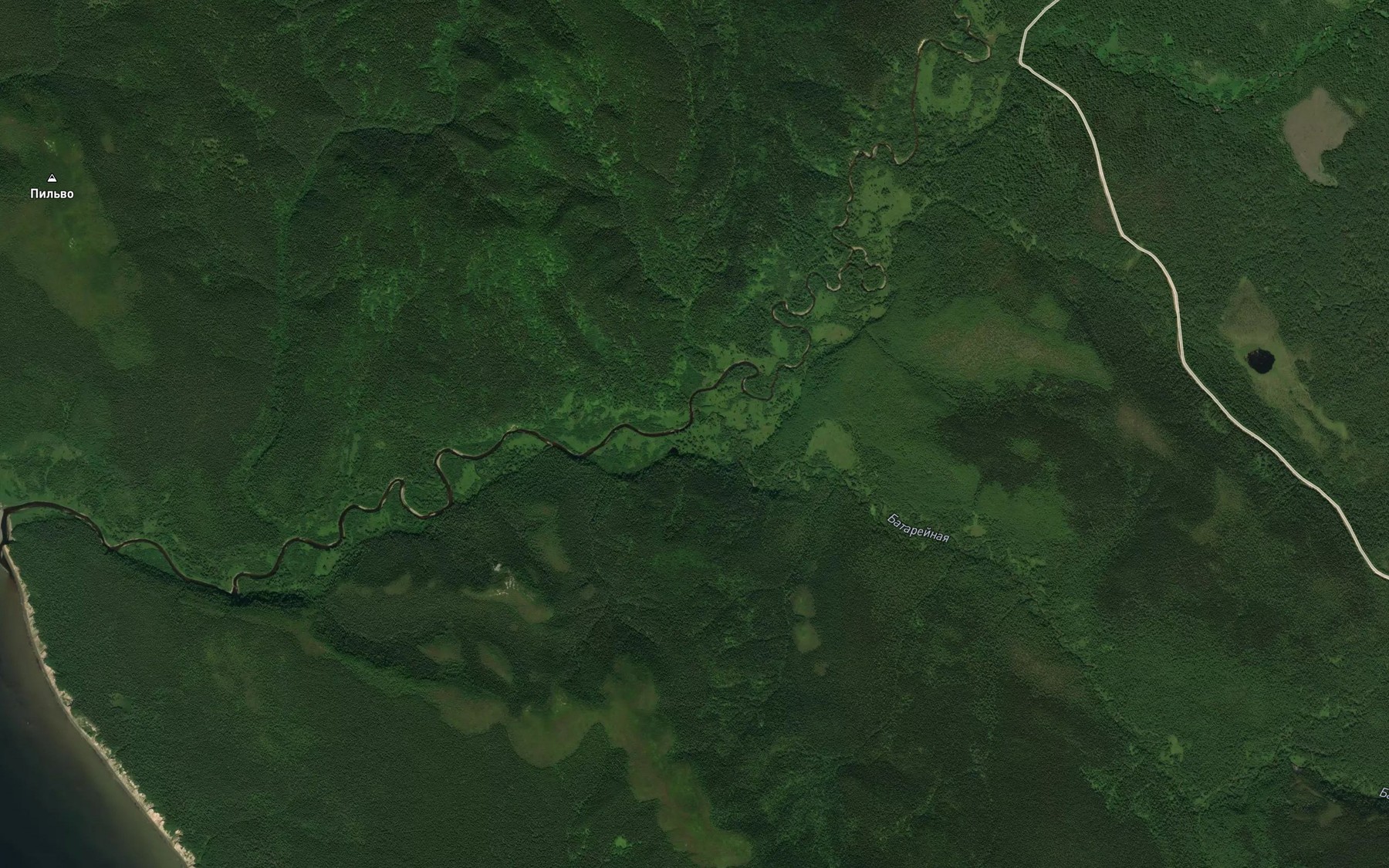 Satellite map of the Batareynaya