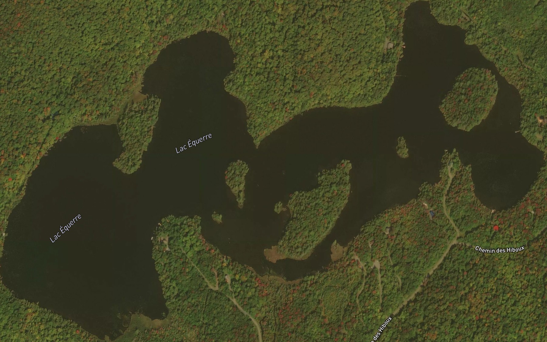 Satellite map of the Lac Equerre