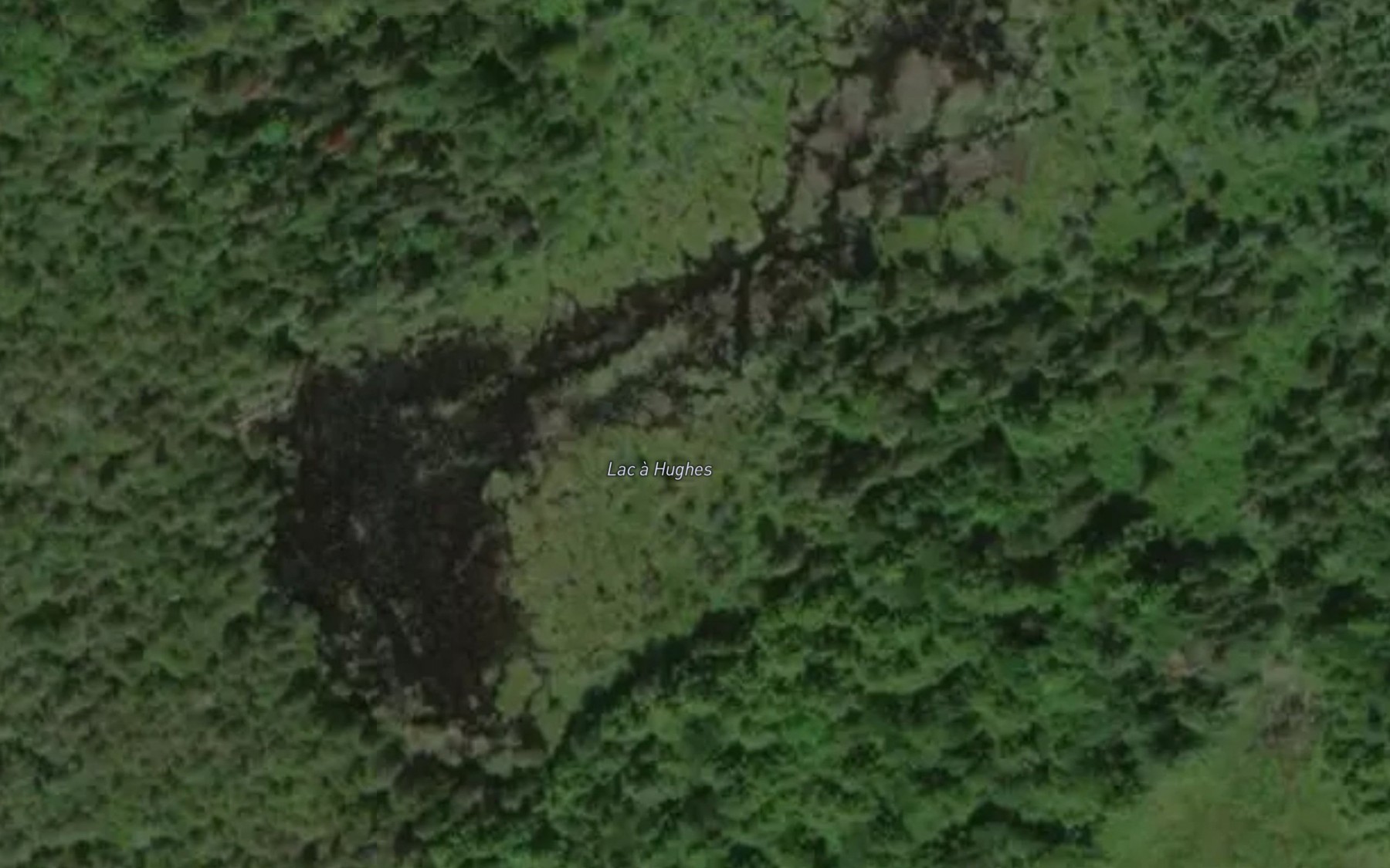 Satellite map of the Lac a Hughes