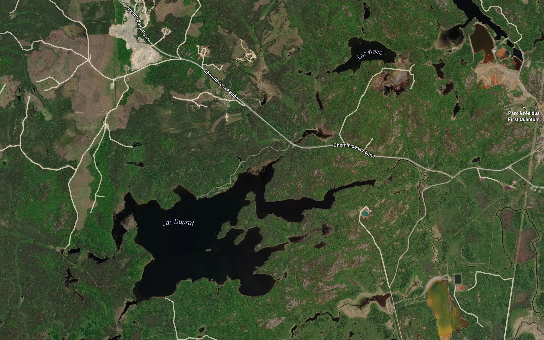 Satellite map of the Ruisseau Dune