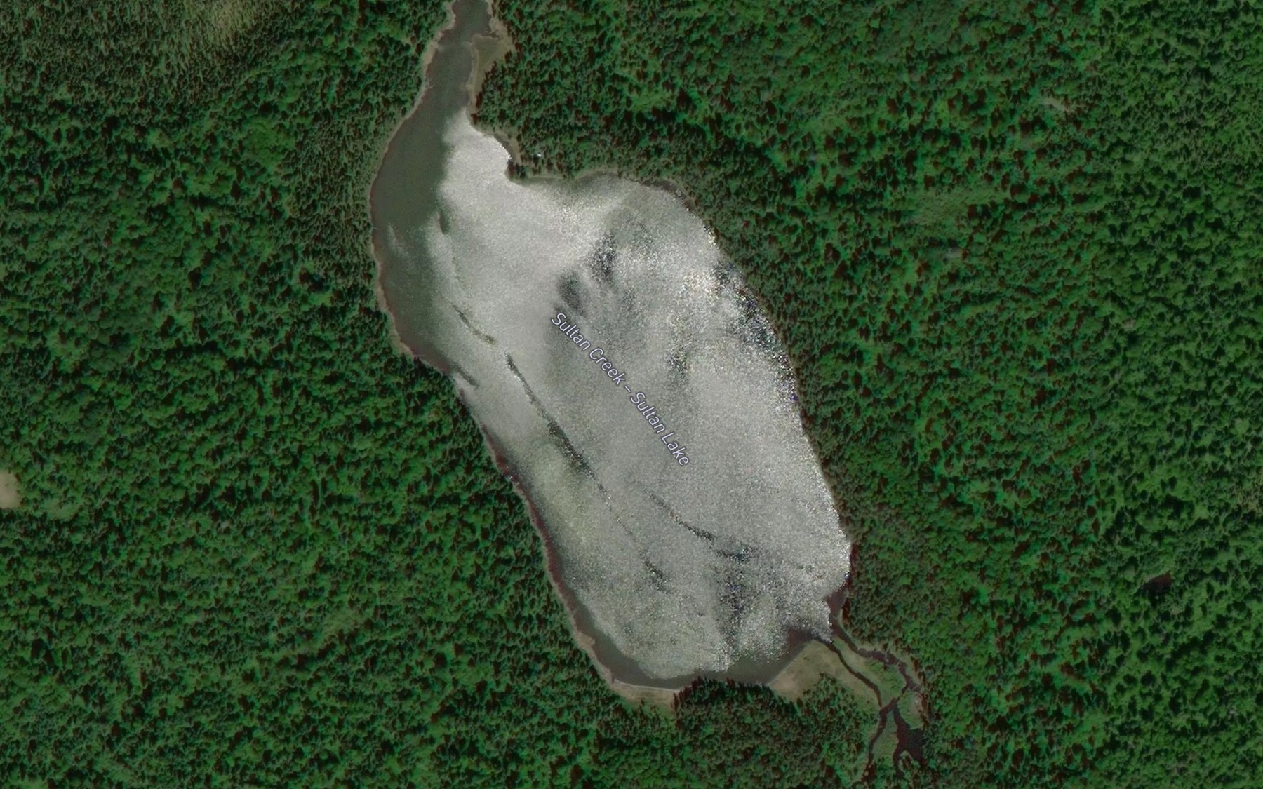 Satellite map of the Sultan Lake