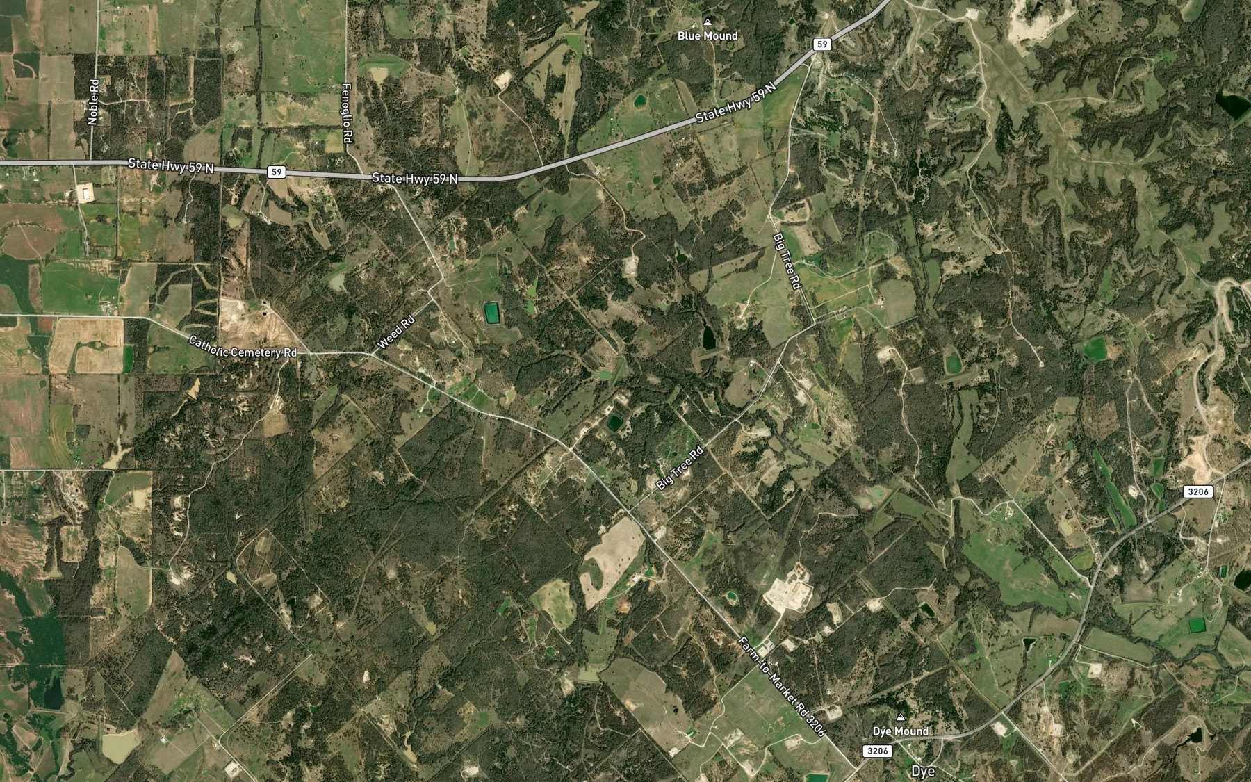 Satellite map of the Soil Conservation Service Site 1a Reservoir