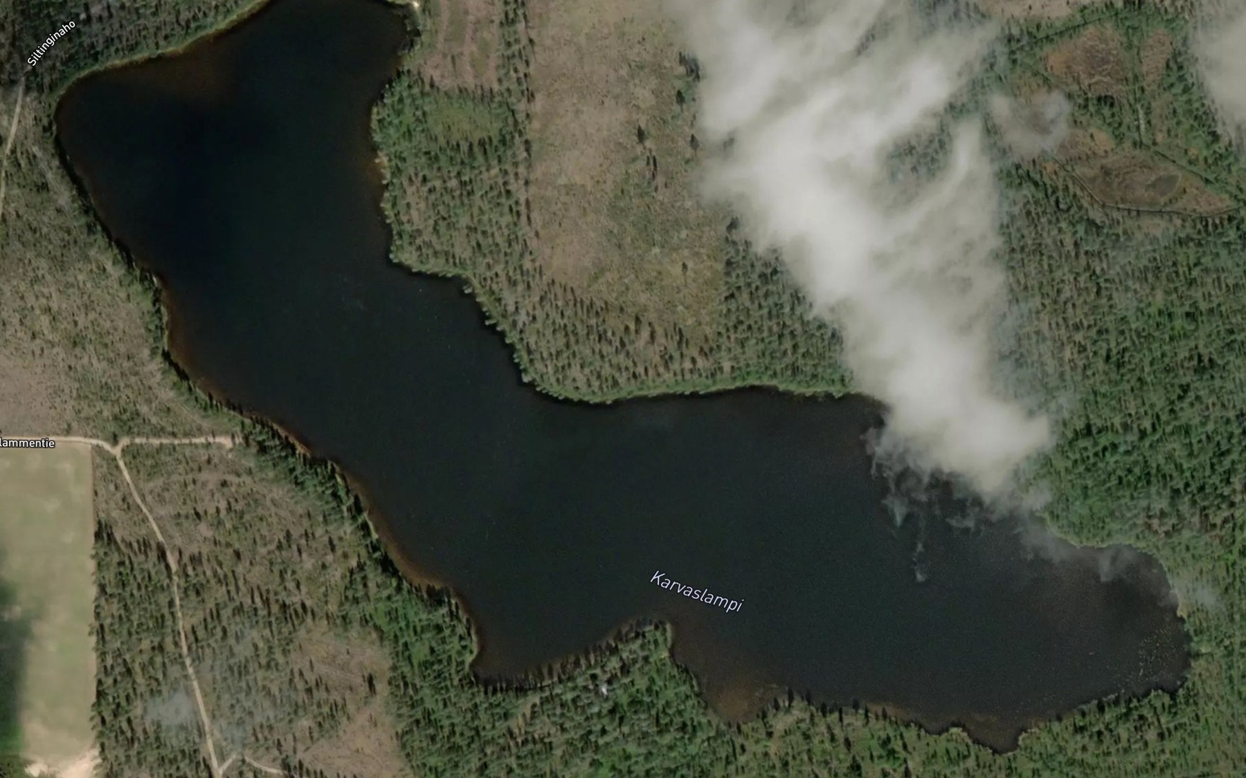 Satellite map of the Karvaslampi