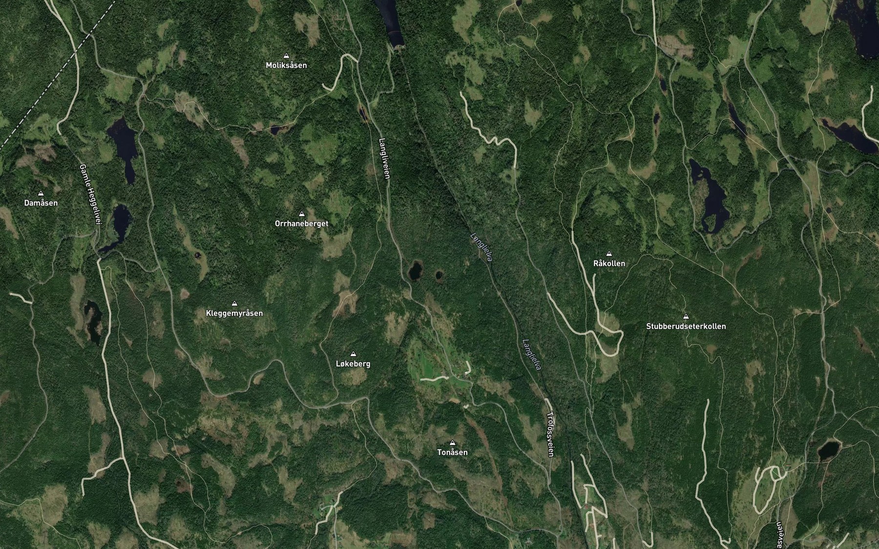 Satellite map of the Kjelsaskulpene