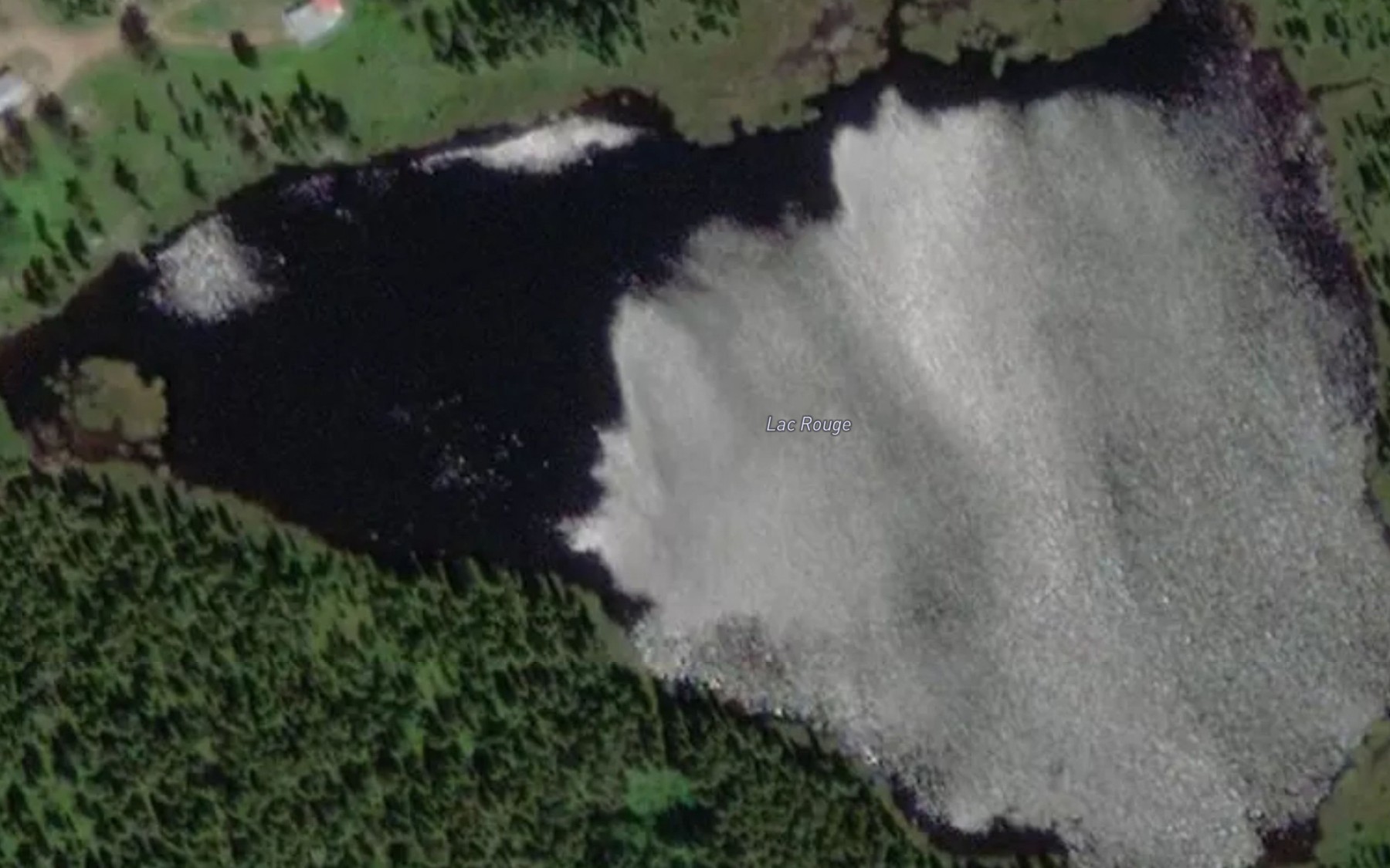 Satellite map of the Lac Rouge