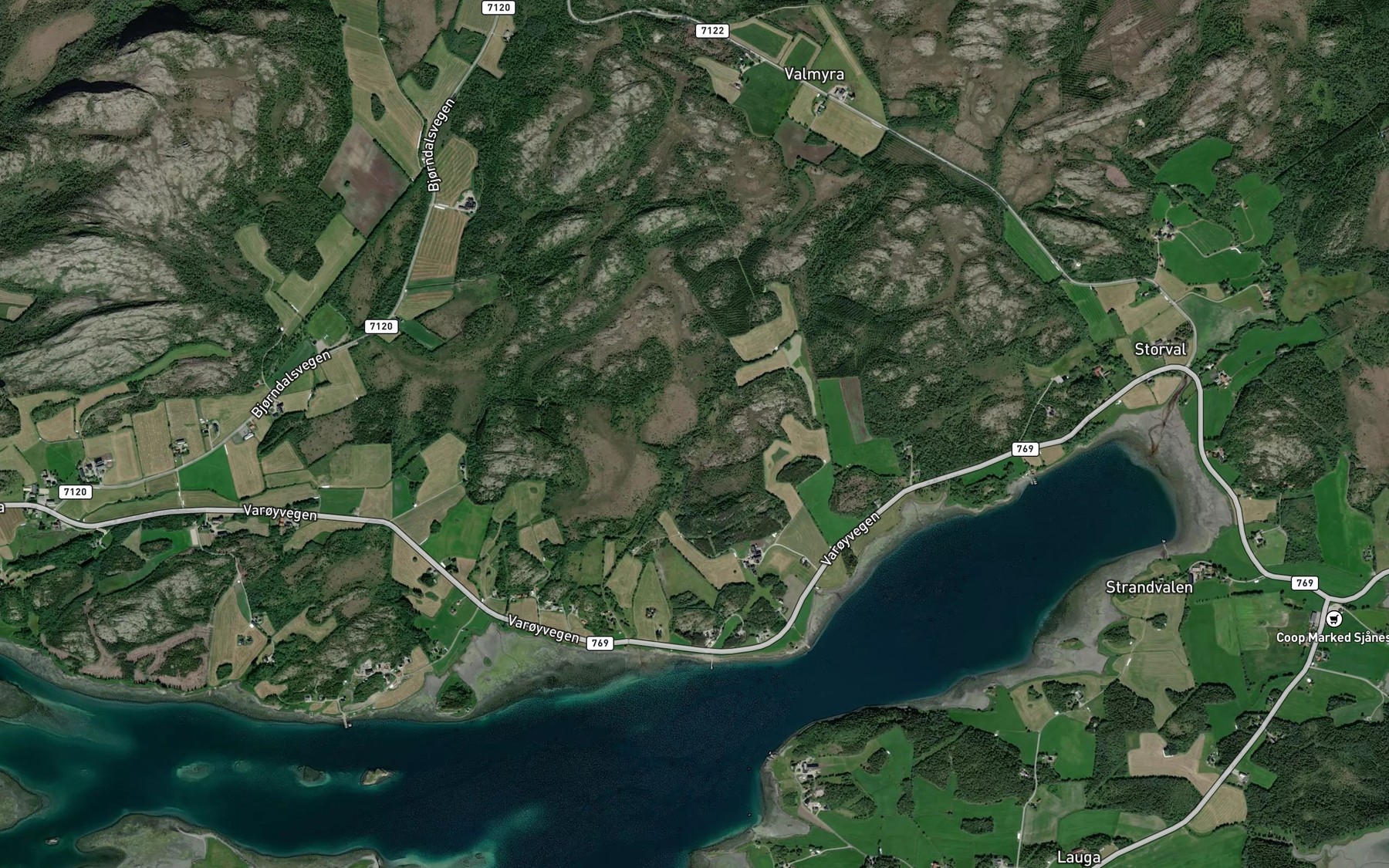 Satellite map of the Vindskielva