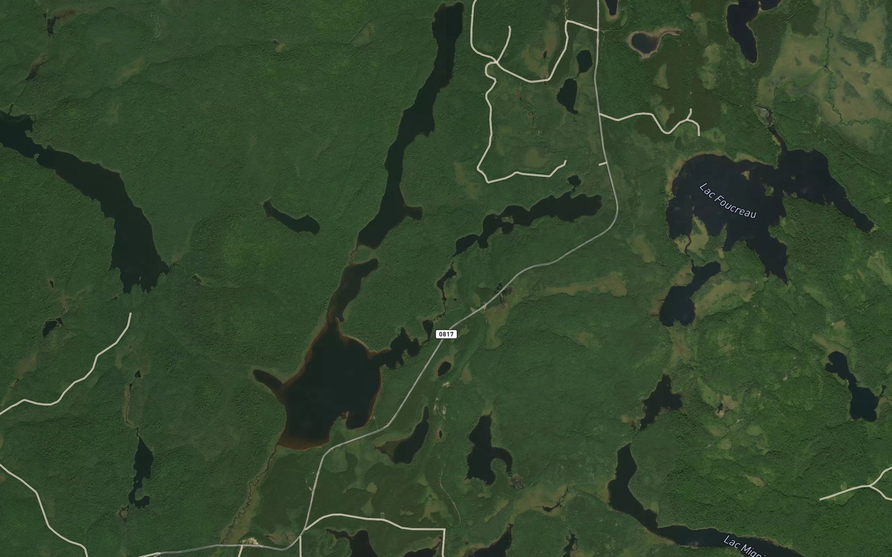 Satellite map of the Lac Rouves