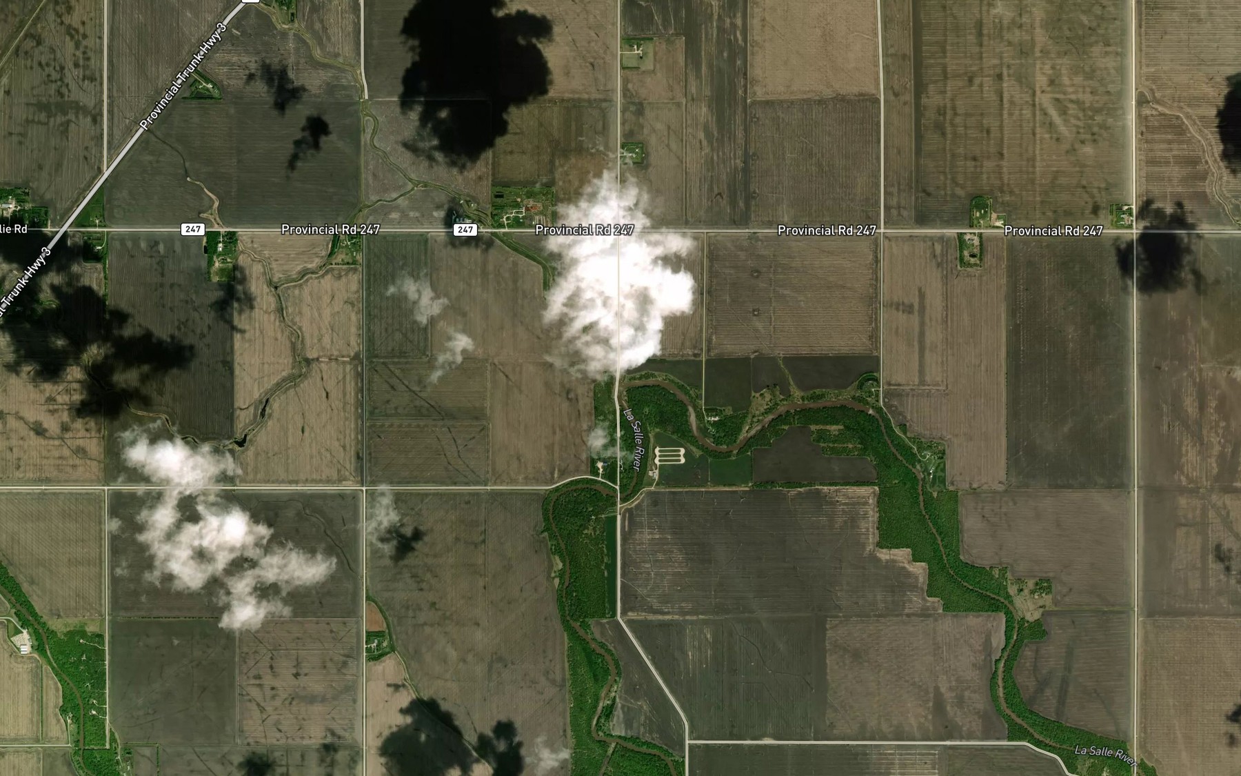 Satellite map of the Kirk Drain