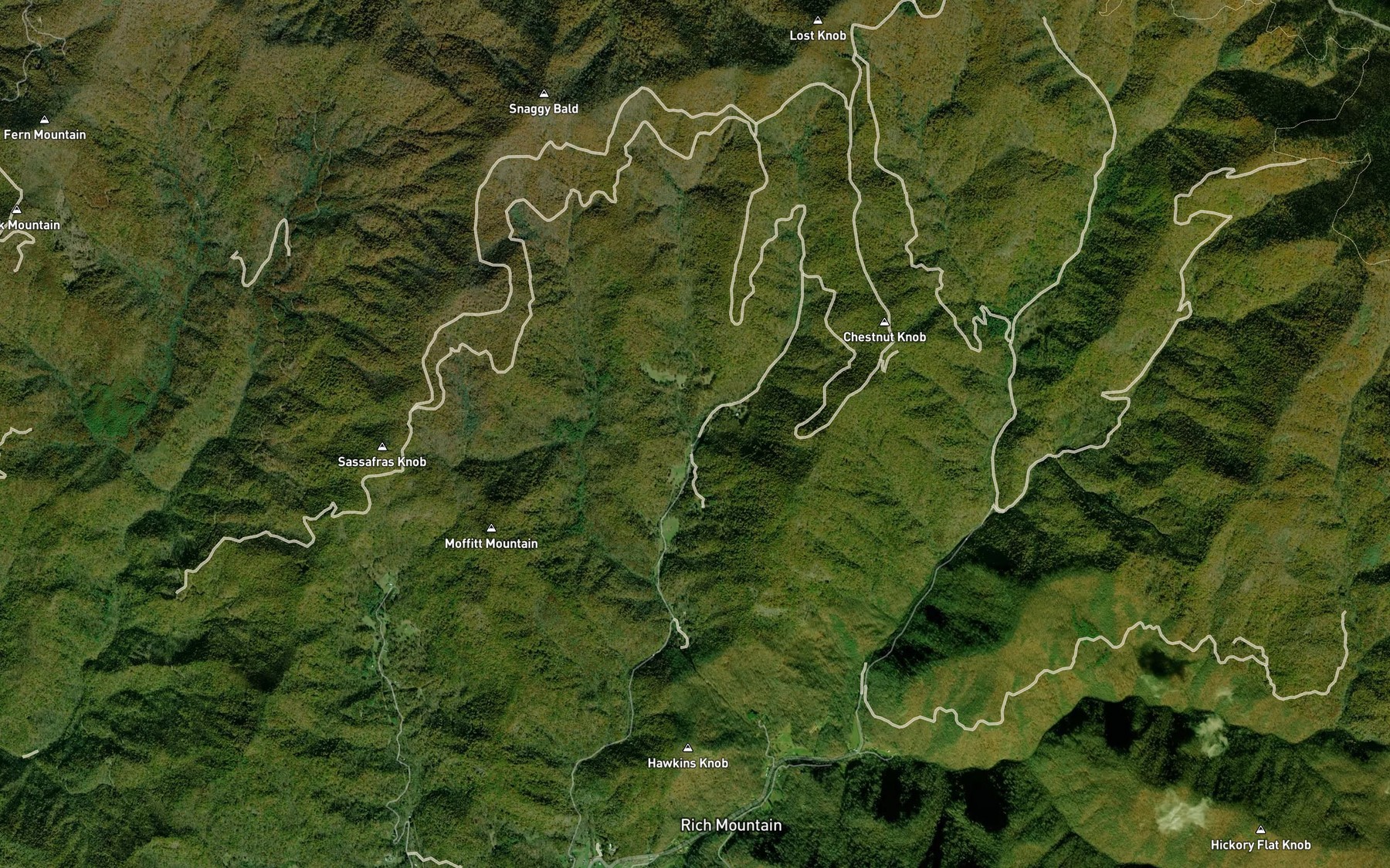 Satellite map of the Craig Creek