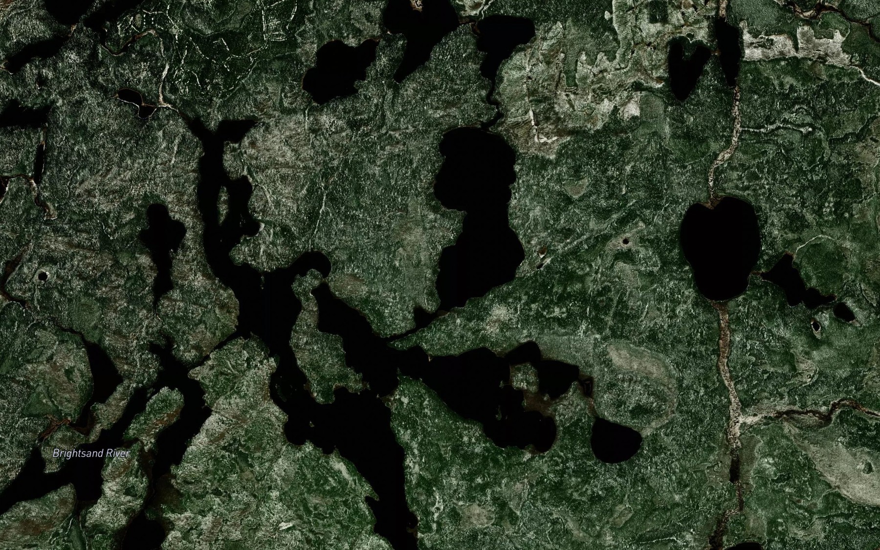 Satellite map of the Bishop Creek