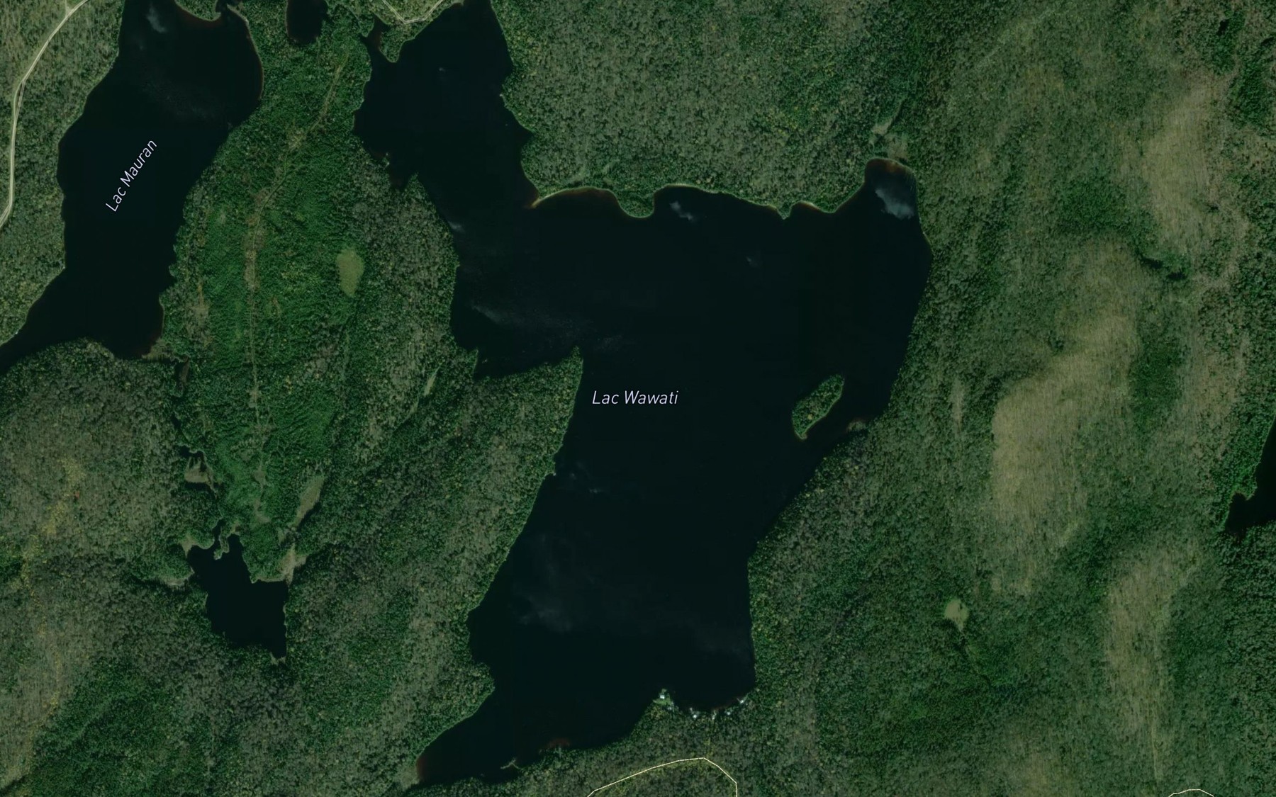 Satellite map of the Lac Wawati