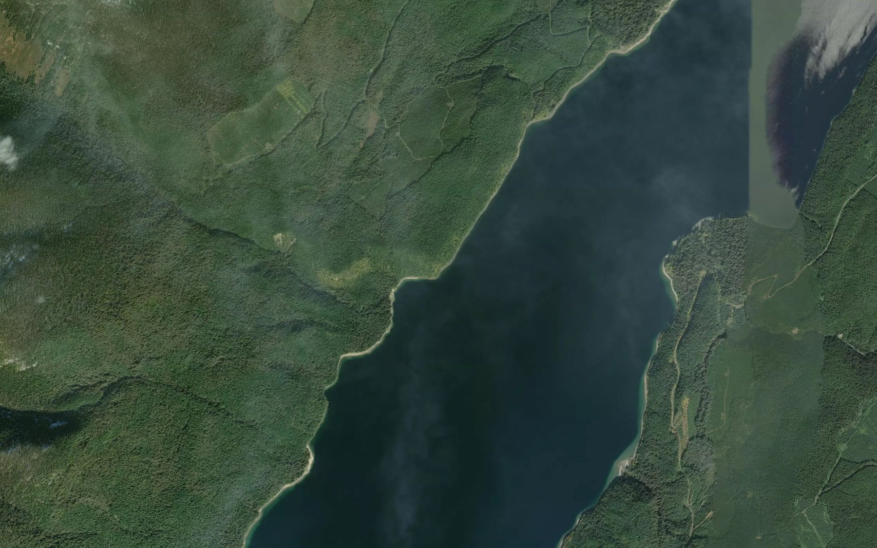 Satellite map of the Devoe Creek